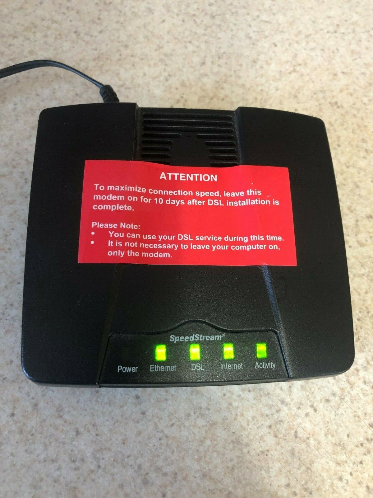 Siemens Speedstream 4100 Ethernet ADSL Modem with power adapter