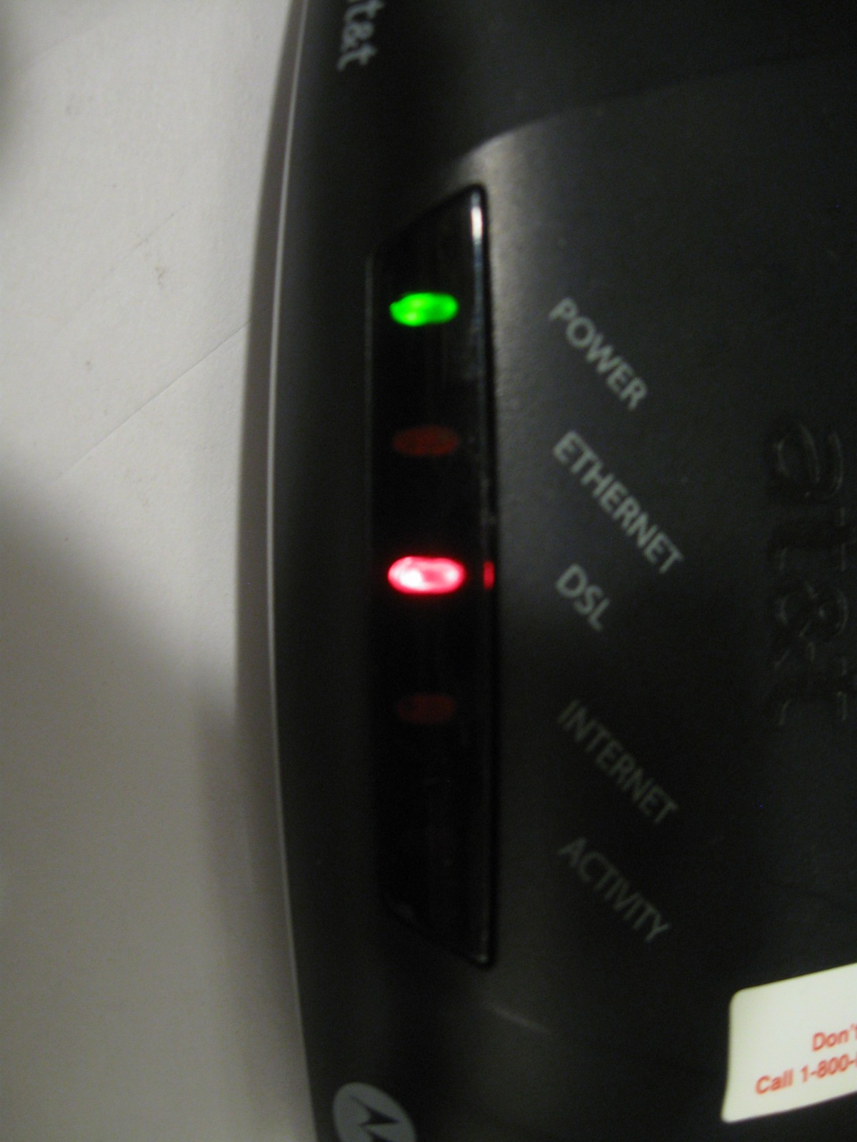 AT&T High Speed DSL Modem, power cord, and box: 3360, 58111-003-00