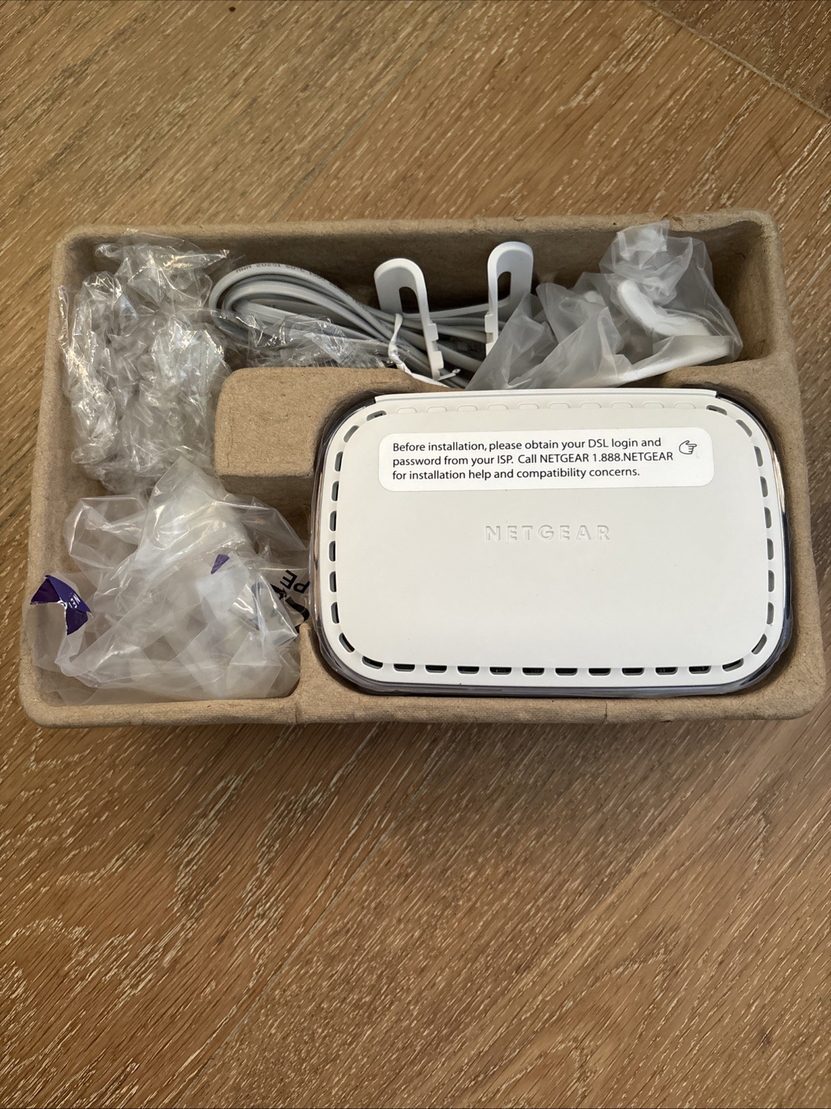 Netgear DSL Broadband , DM111PSP, ADSL2+ Modem All Cords And Installation Guide