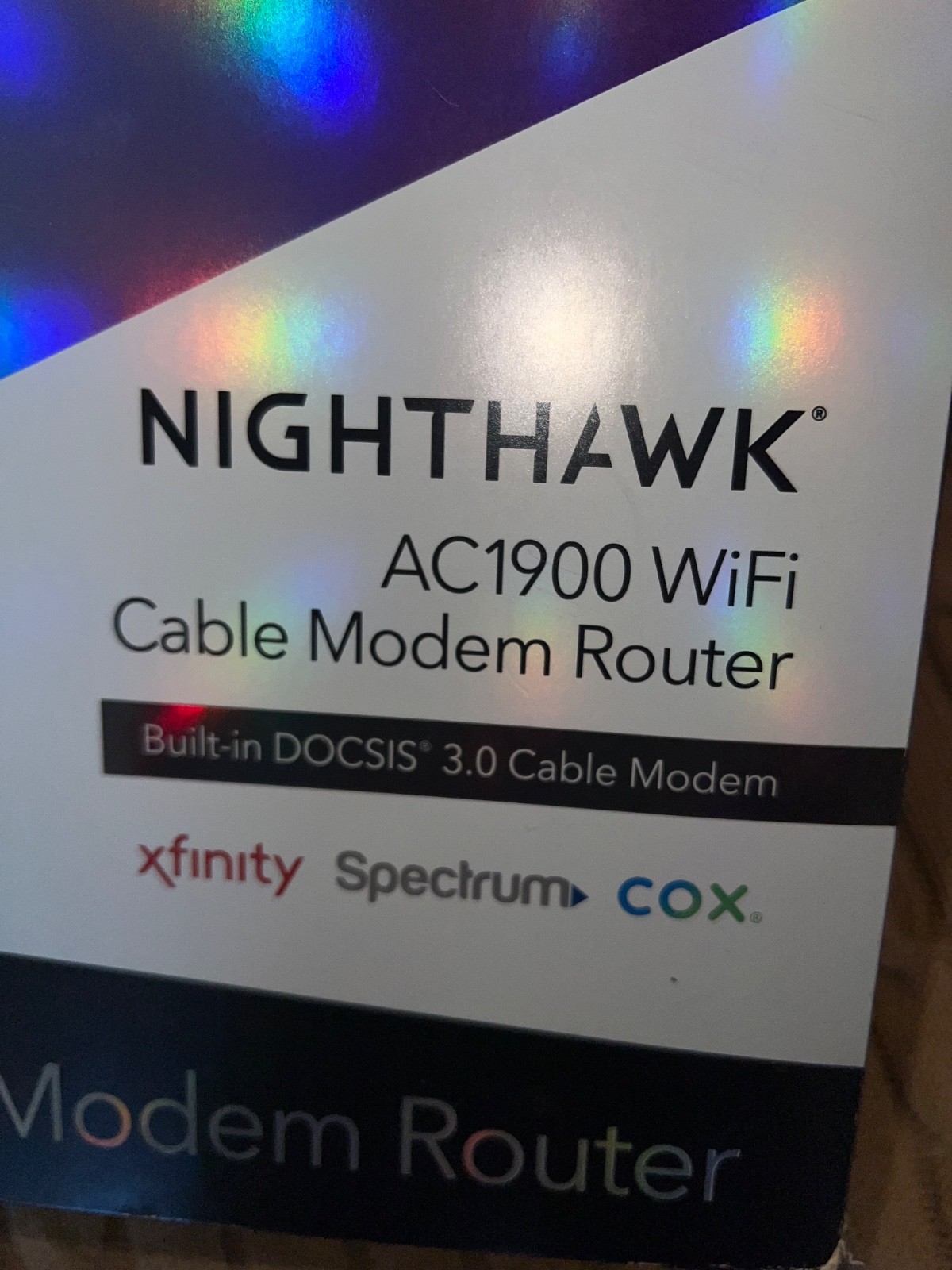NETGEAR Nighthawk Dual Band AC1900 WiFi Cable Modem Router – Black