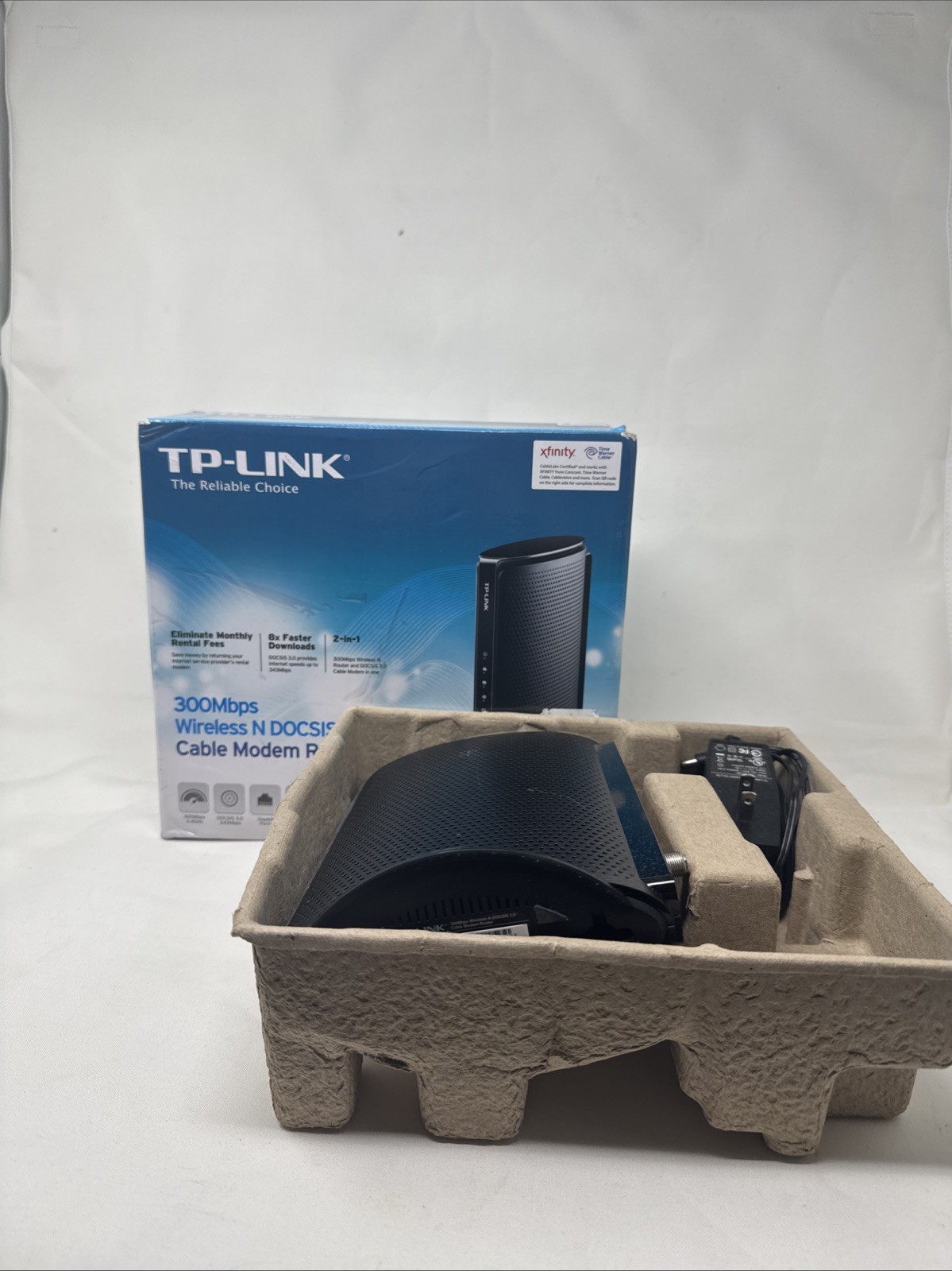 TP-Link TC-7610 300Mbps Wireless N DOCSIS 3.0 High Speed Cable Modem Gigabit NEW