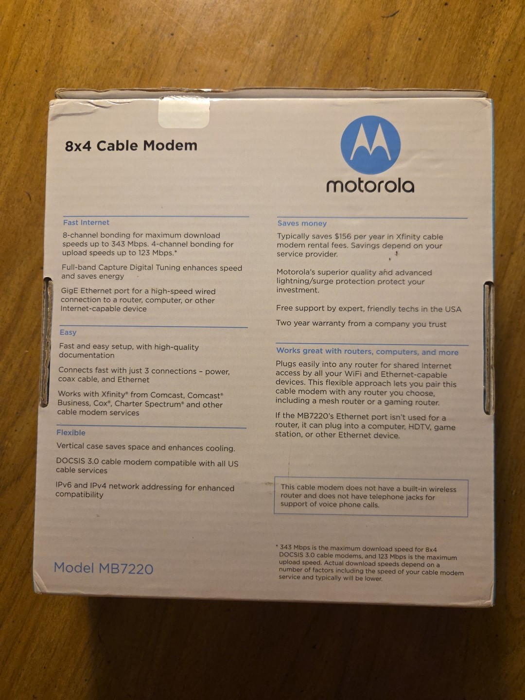 Motorola 8×4 Cable Modem