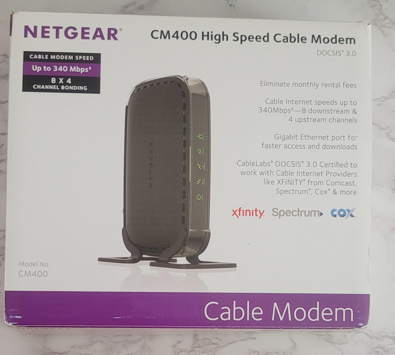 Netgear DOCSIS 30 (CM400-100NAS) 340 Mbps