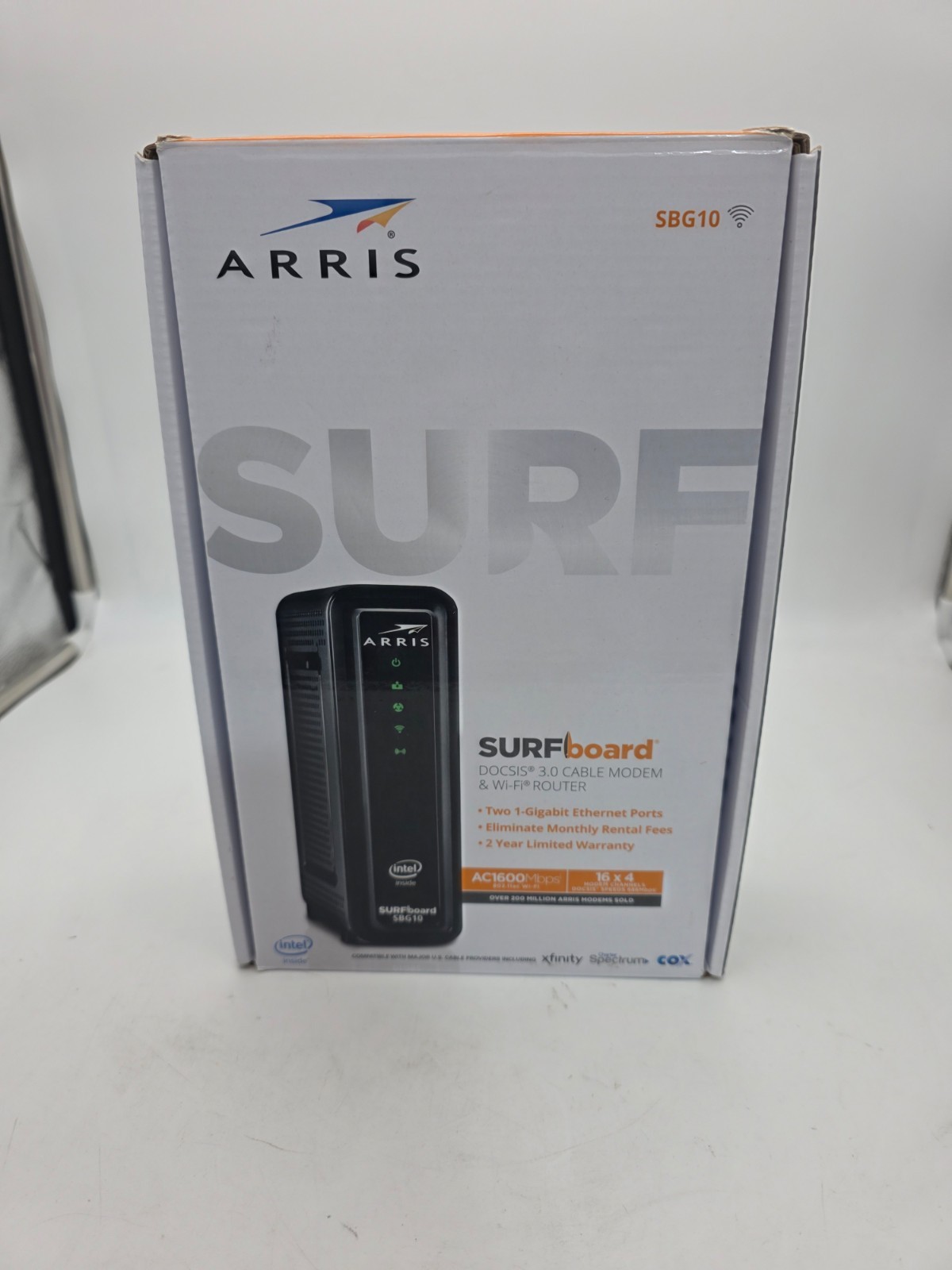 ARRIS SBG10 SURFboard AC1600 Dual-Band Cable Modem Router – Black