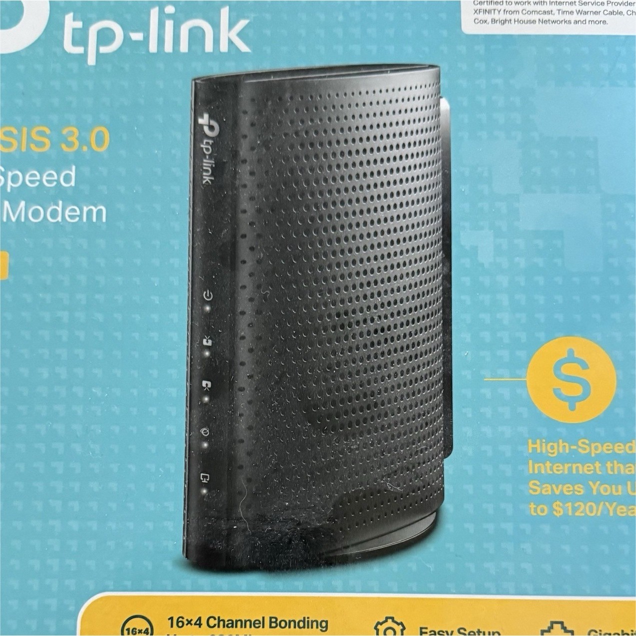 TP-LINK DOCSIS 3.0 Cable Modem TC-7620 680 Mbps Gigabit Xfinity Spectrum
