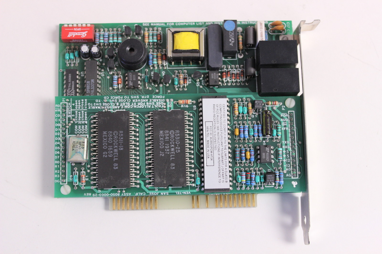 VEN-TEL XT24 ISA INTERNAL MODEM 8050-0003-28 WITH WARRANTY