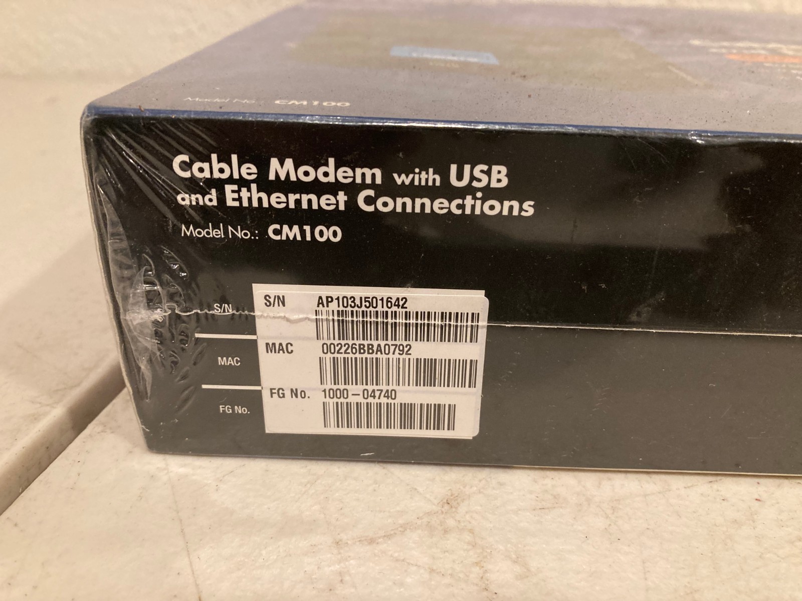 Linksys Cisco CM100 (CM100-RM) Cable Modem with USB & Ethernet Connections