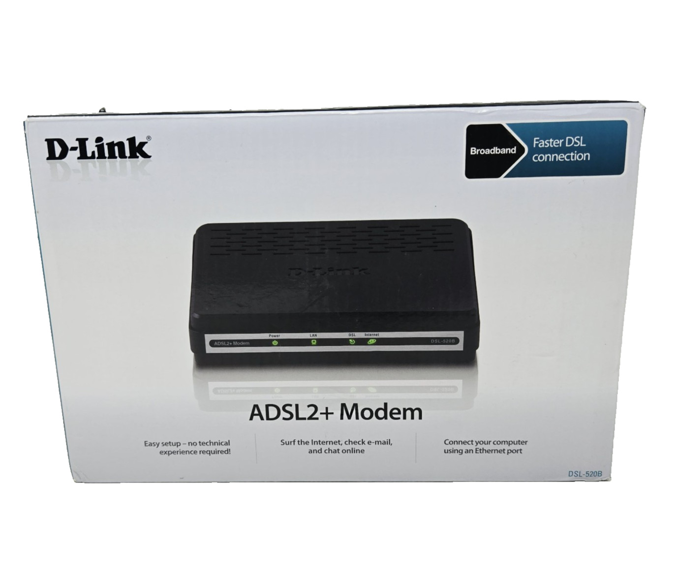 D-Link ADSL2+ Ethernet Modem-DSL-520B Broadband