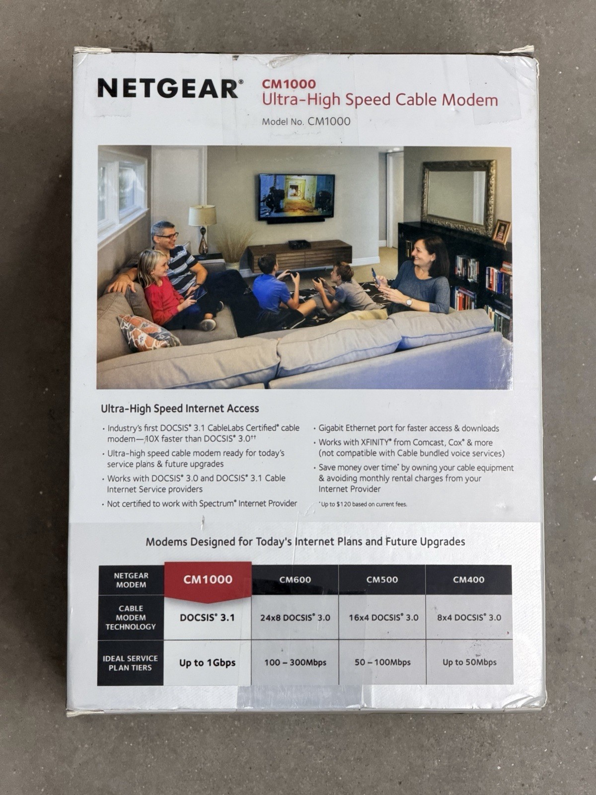 NETGEAR CM1000 DOCSIS 1000Mbps Cable Modem