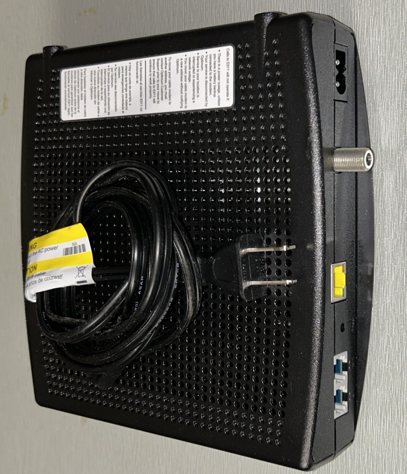 ARRIS Telephony Modem TM1602A DOCSIS 3.0 for Optimum