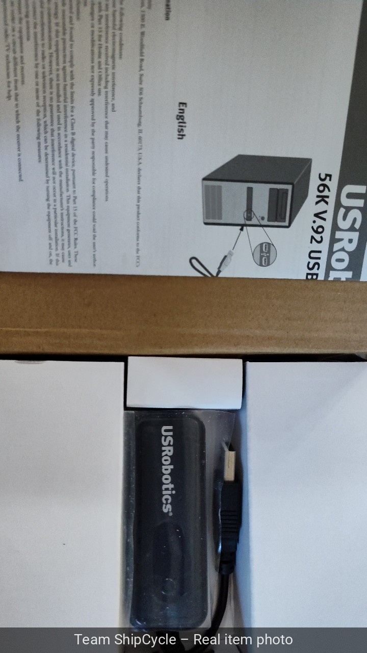 US Robotics 56K V92 USB Soft Modem USR5639 G2U