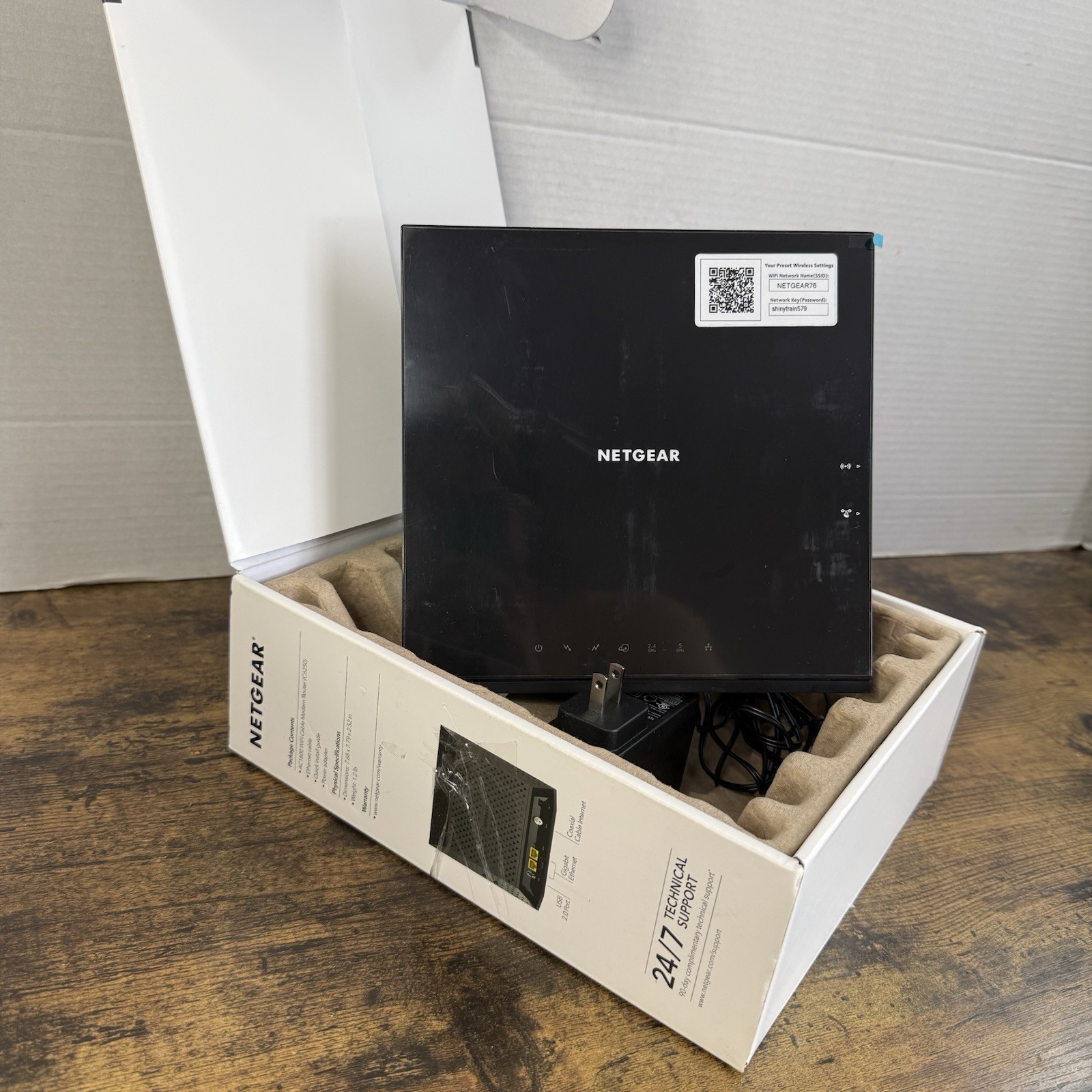 NETGEAR AC1600 Wifi Cable Modem Router C6250-1AZNAS