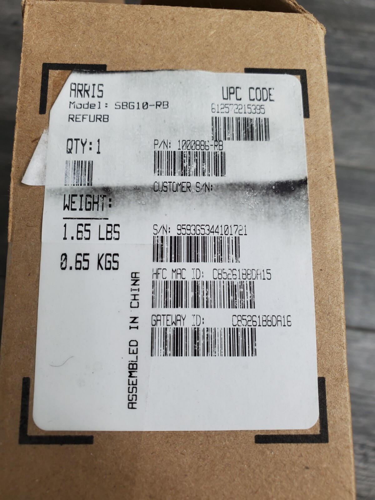 ARRIS SURFboard SBG10-RB DOCSIS 3.0 Cable Modem Router