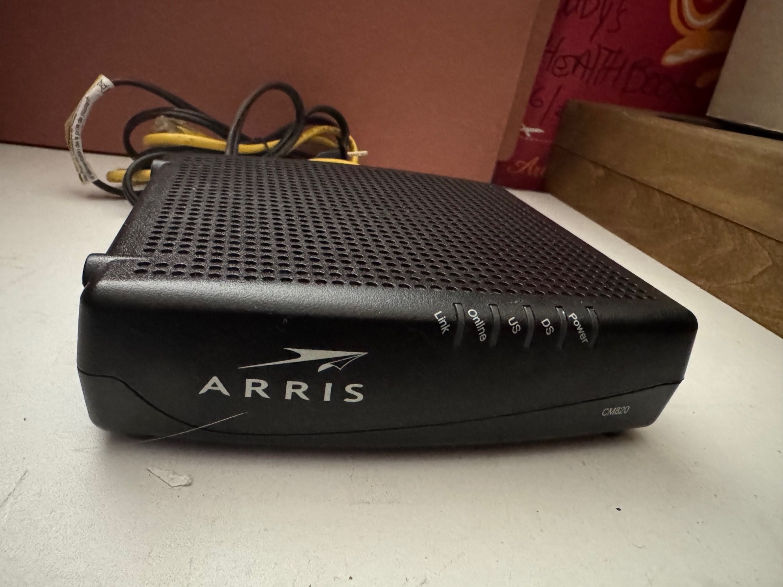 ARRIS Touchstone CM820A Cable Modem, With power cord & Ethernet Cable