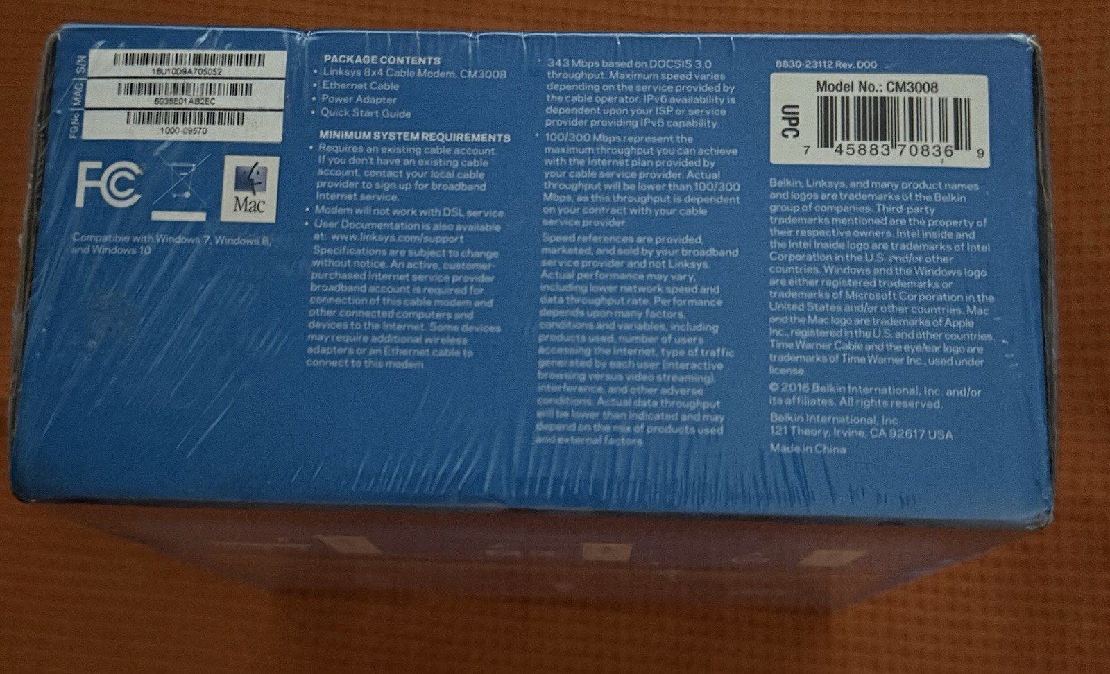 Linksys CM3008 DOCSIS 3.0 8×4 Cable Modem 343 Mbps for Xfinity Cox Charter Spect