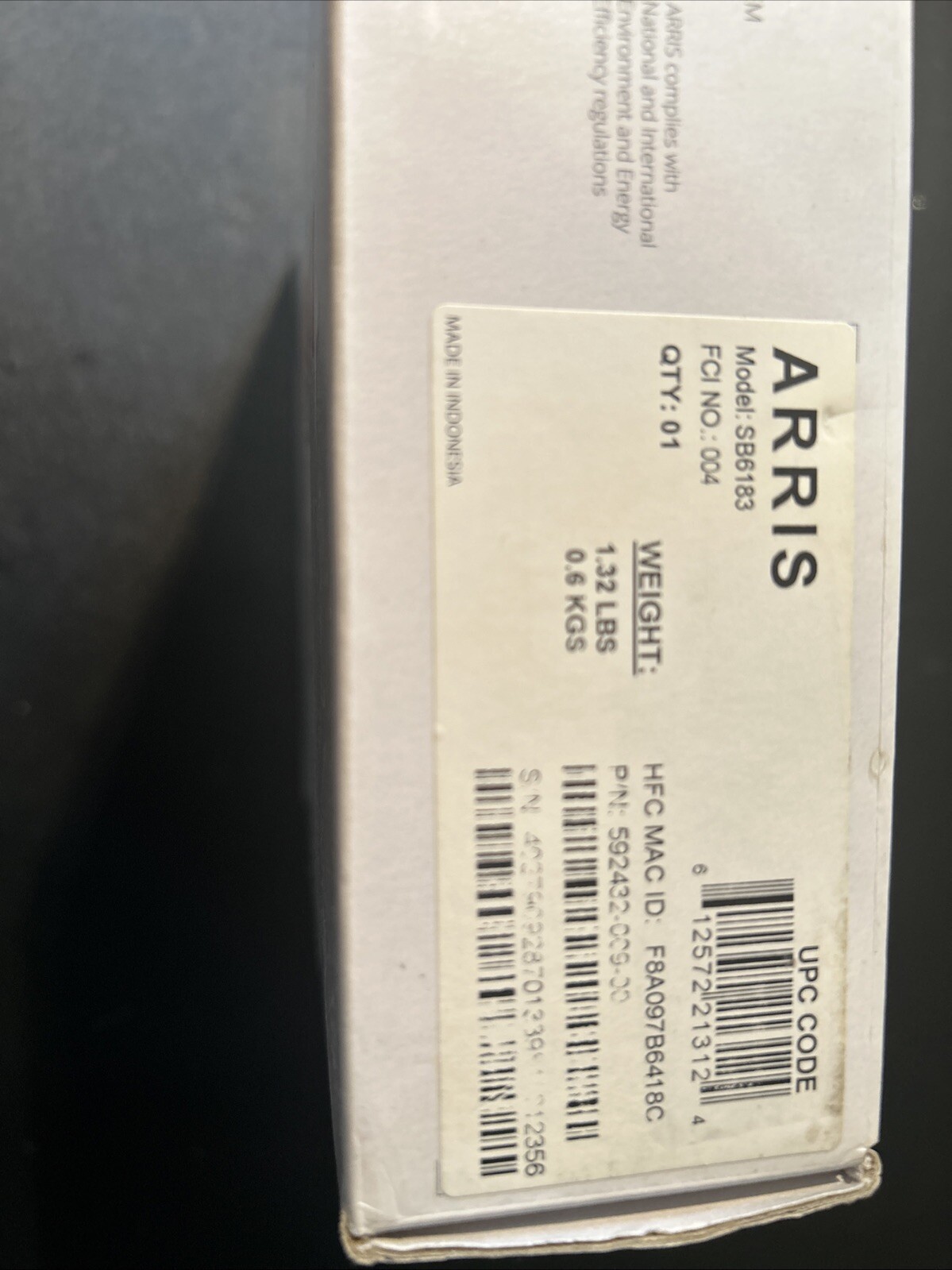 ARRIS SURFboard SB6183 DOCSIS 3.0 Cable Modem