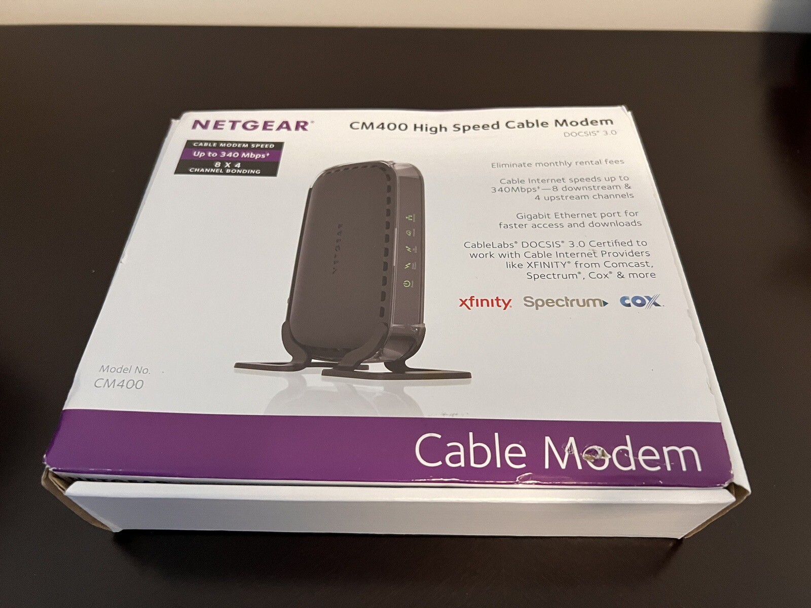 NETGEAR CM400 (Up To 340Mbps) High Speed Cable Modem