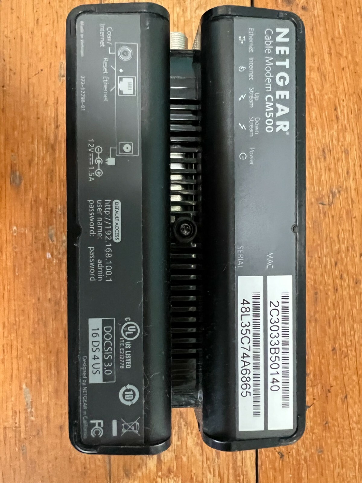 NETGEAR CM500 (CM500100NAS) 680 Mbps – Black Pre Owned (B35G)