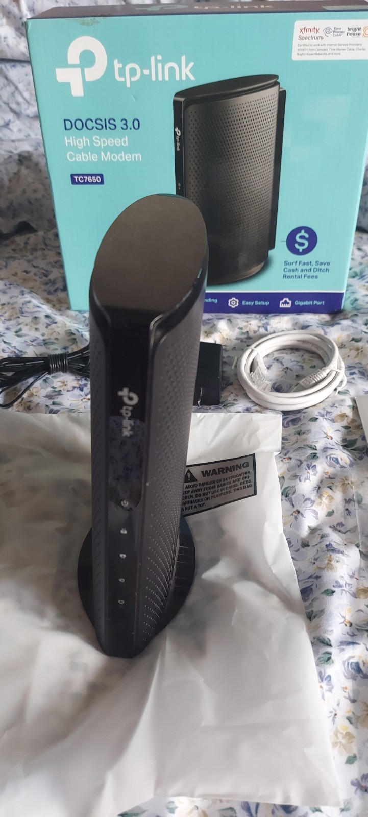 TP Link TC 7650 High Speed Cable Modem Up To 1000mbps DOCSIS 3.0