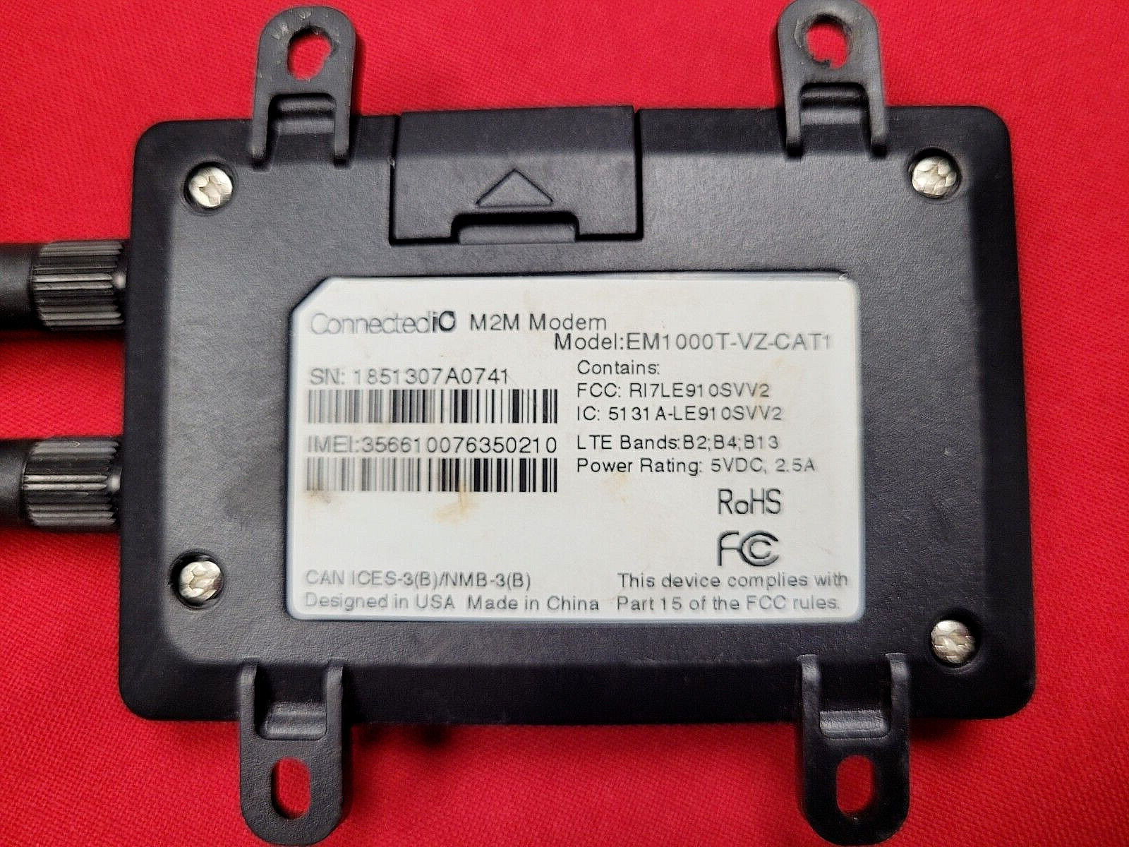 ConnectediO EMU Modem EM1000T-VZ-CAT1 (used) with antennae and U/cable