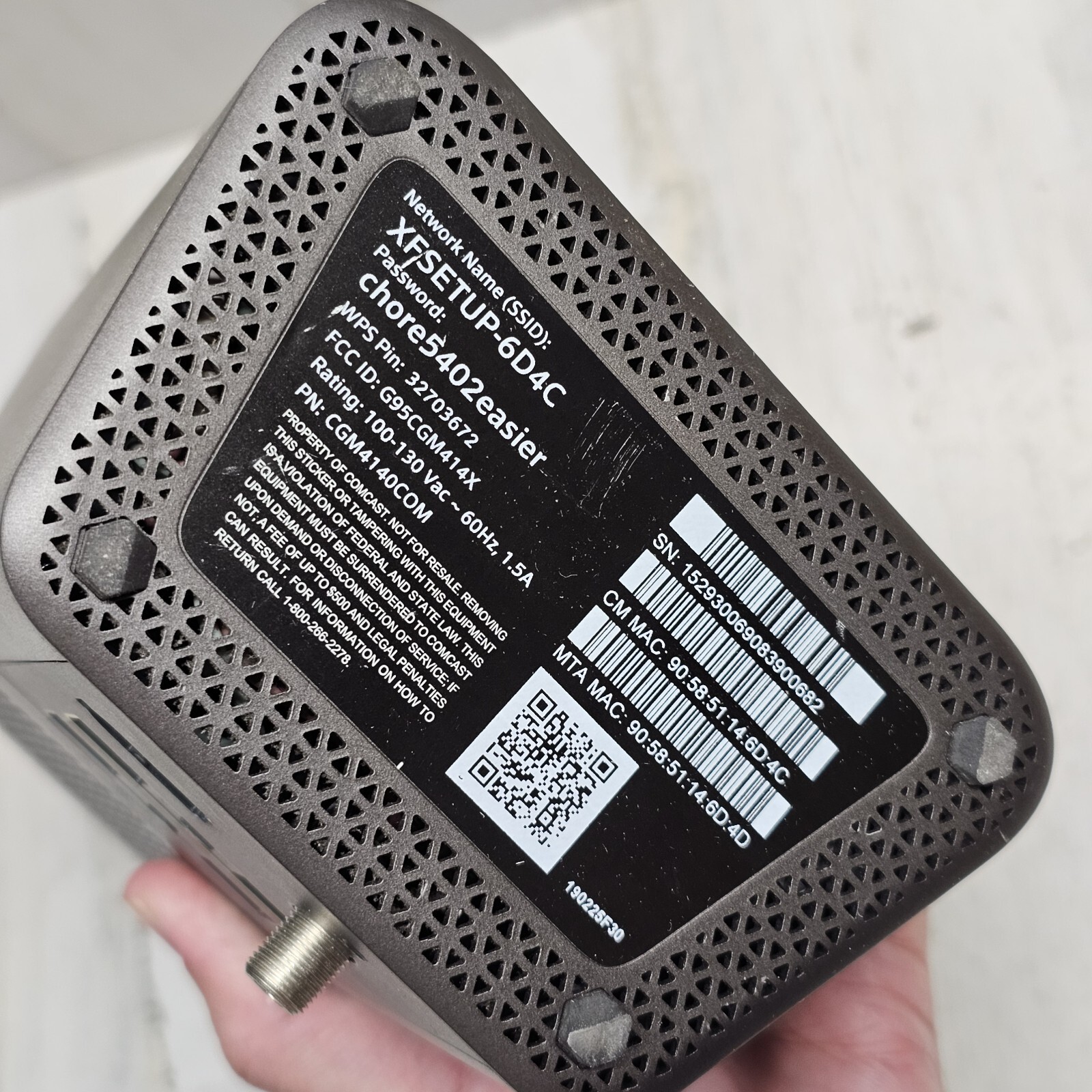 Xfinity Comcast Modem / WIFI Router WIFI XB6-T UNTESTED!