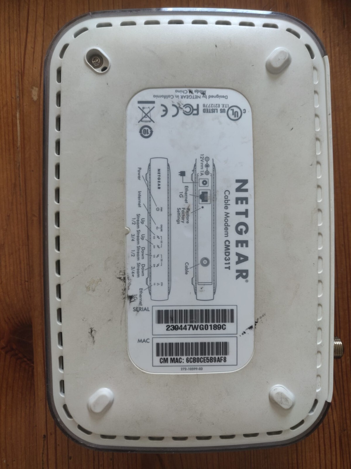 NETGEAR CMD31T-100NAS 153.6 Mbps