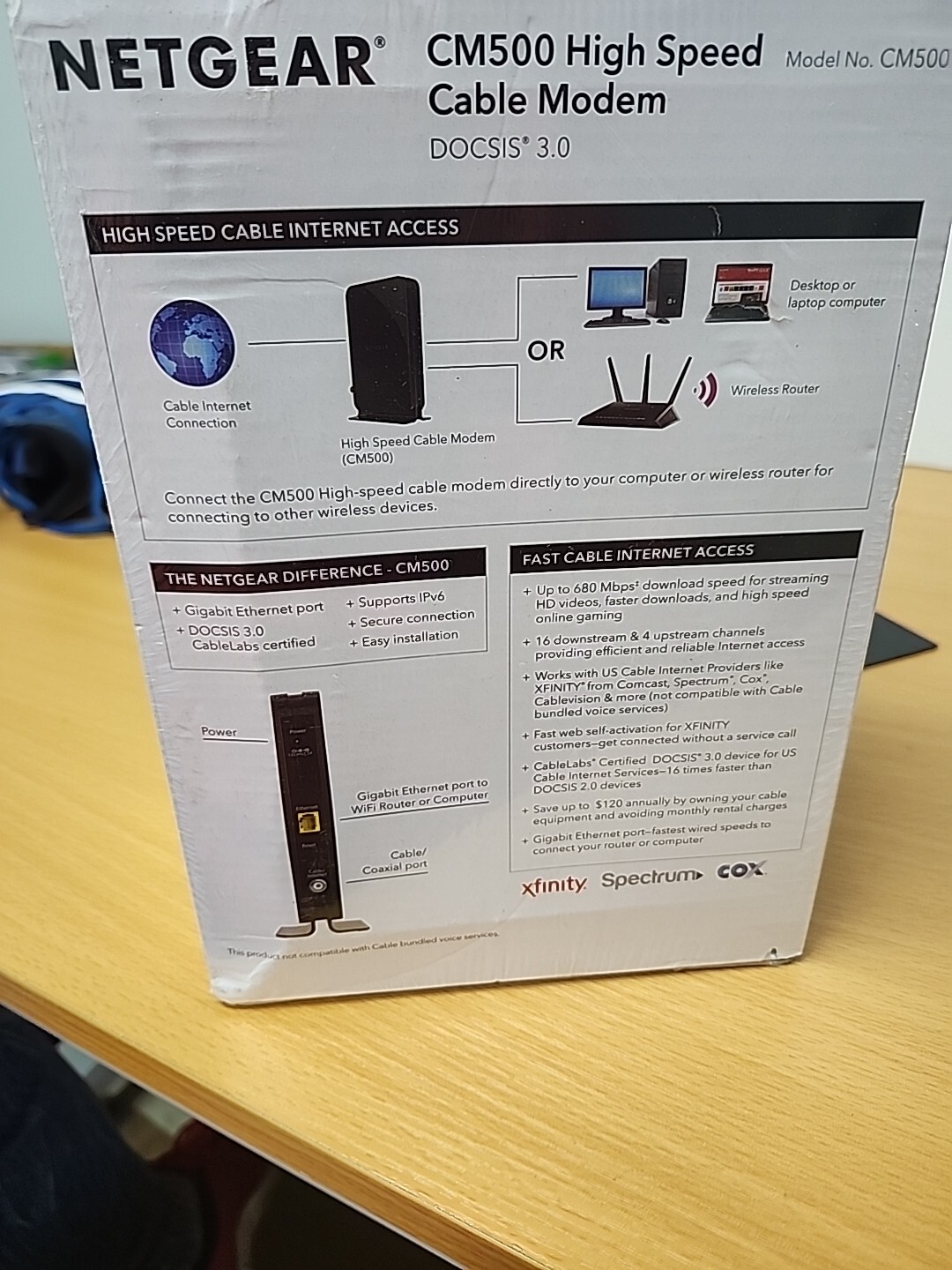 NETGEAR CM500 (CM500100NAS) 680 Mbps – Black