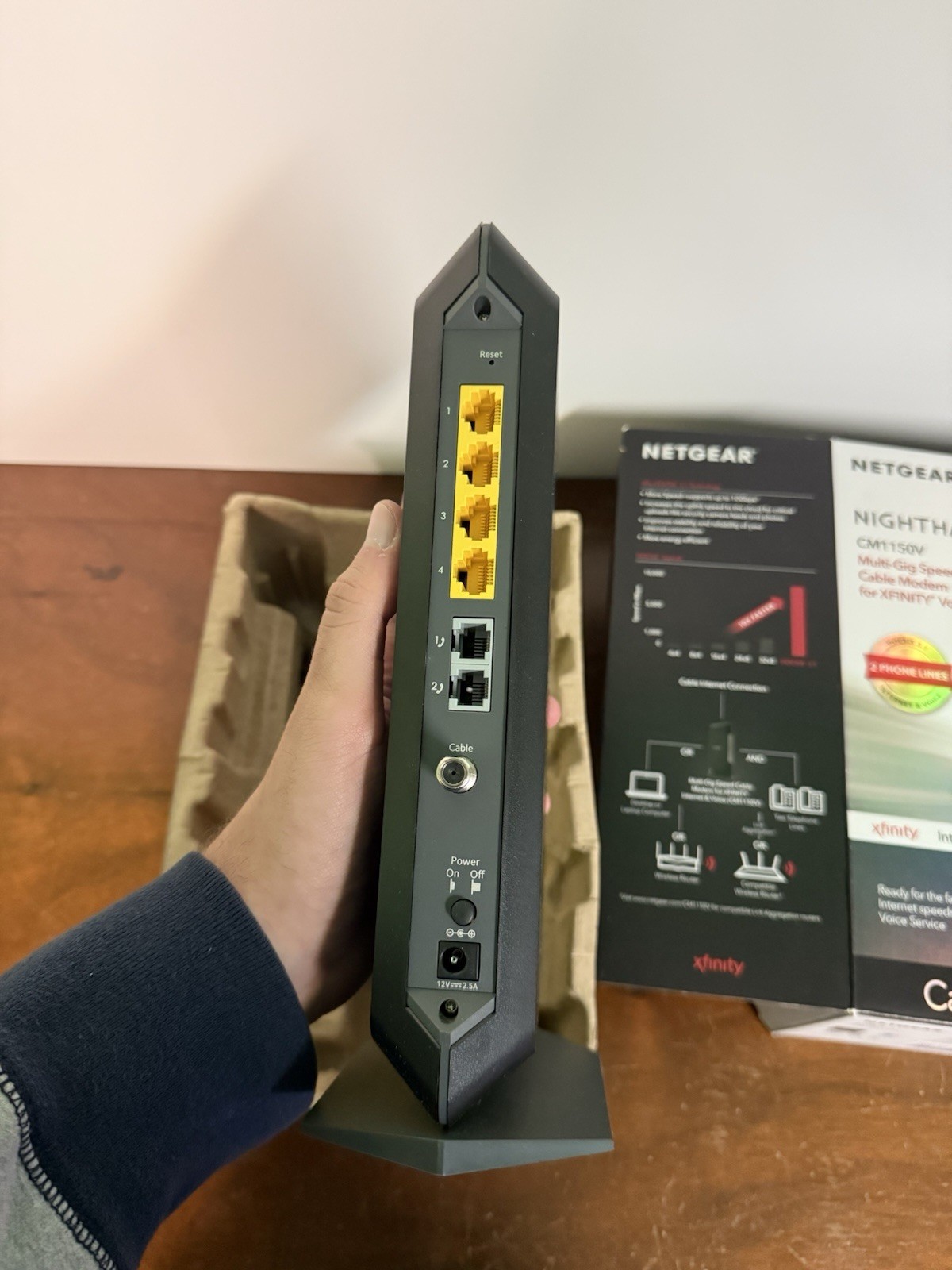 NETGEAR CM1150V Nighthawk Multi-Gig Speed Cable Modem for XFINITY Voice