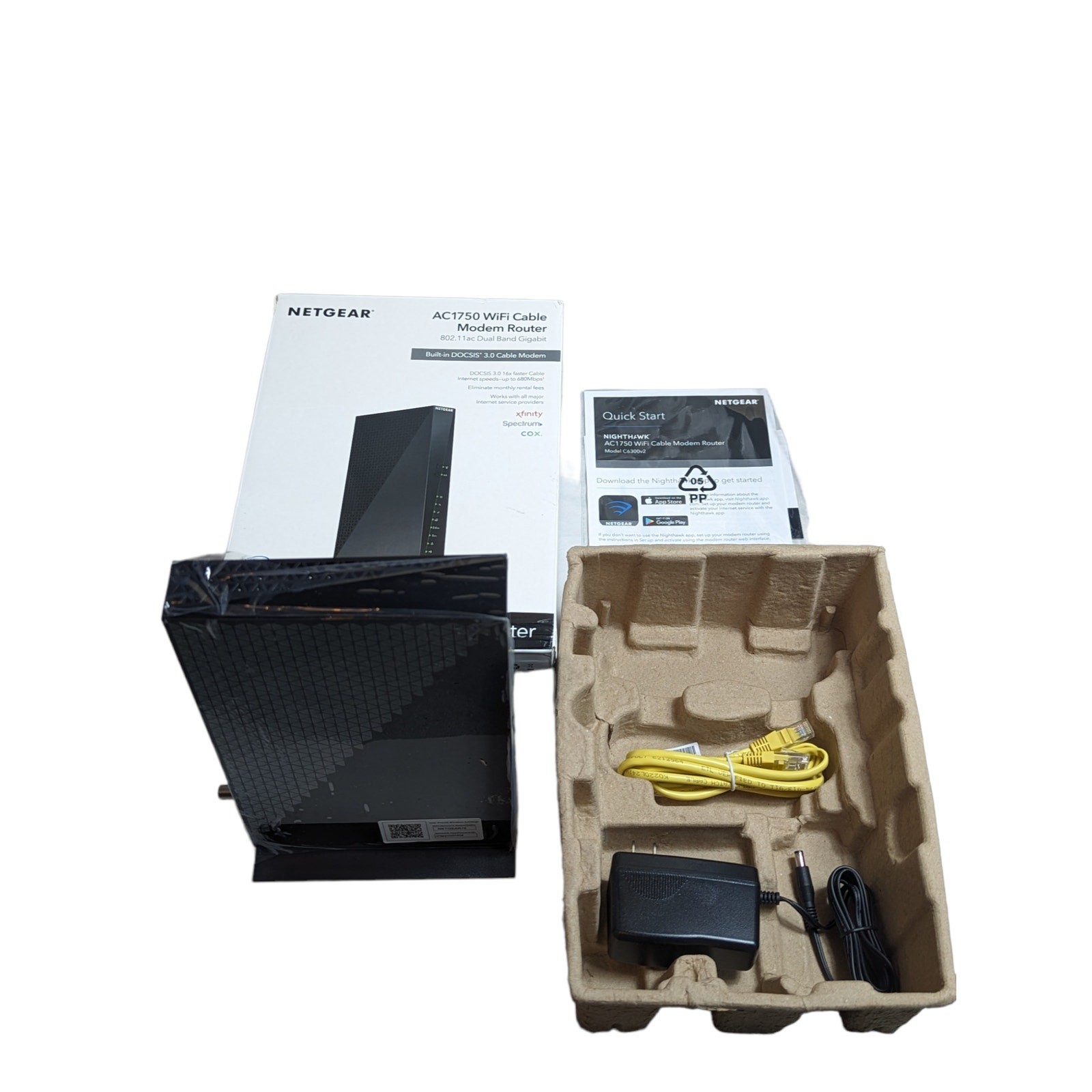 NETGEAR AC1750 680 Mbps 4 Port Gigabit Wireless AC Router-OPEN BOX