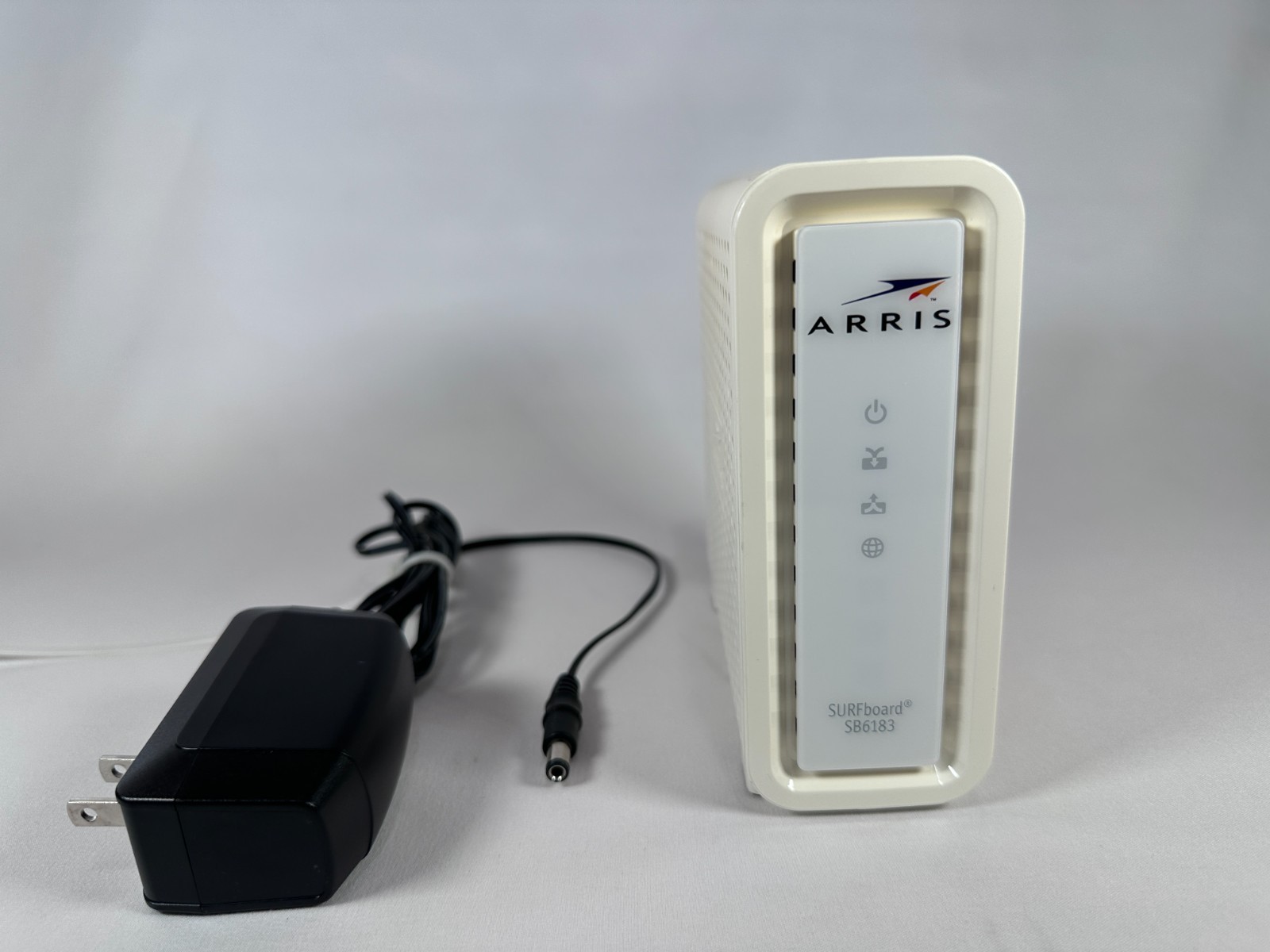 ARRIS SURFboard SB6183 DOCSIS 3.0 Cable Modem White With AC Power Adapter Cord