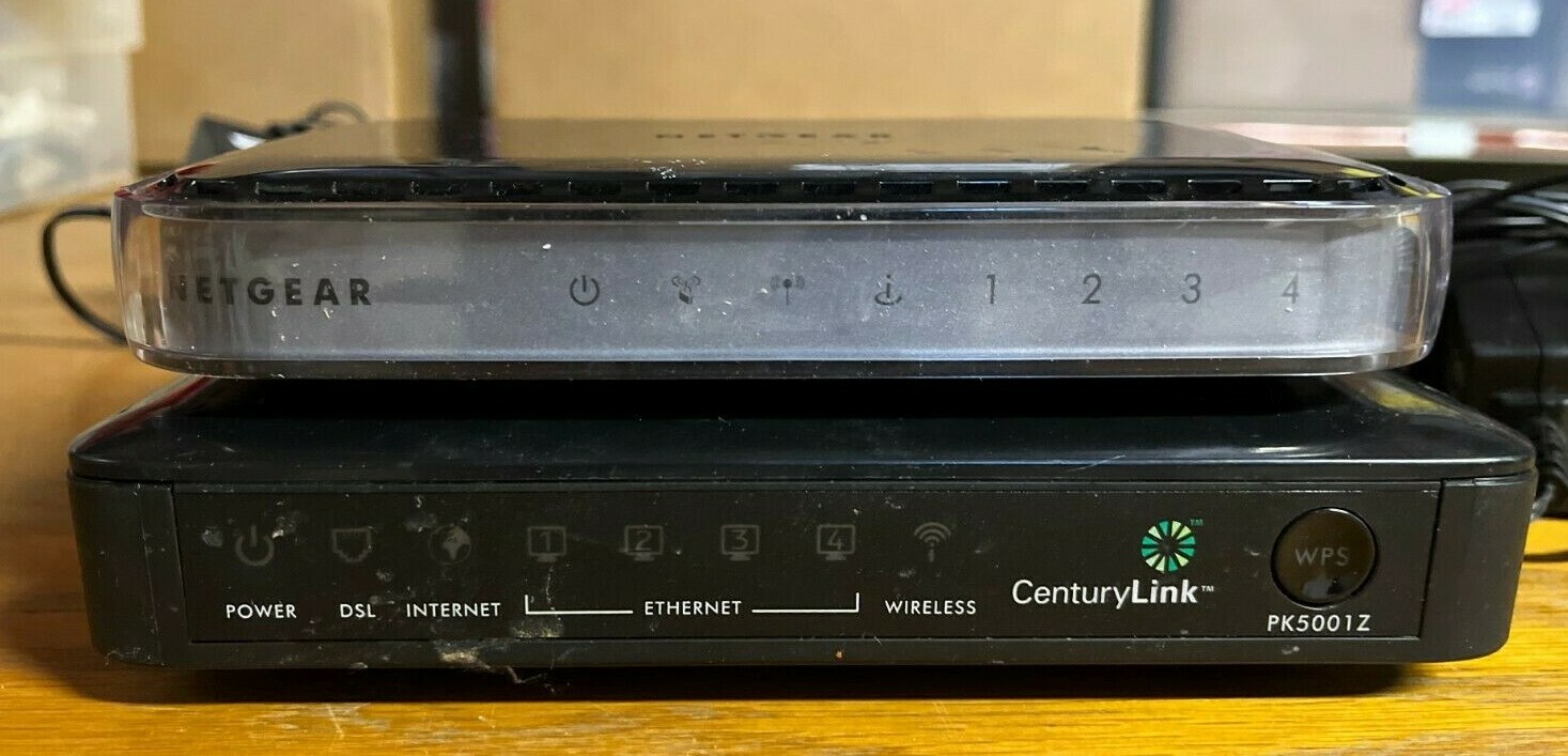 -LOT OF 4- Used Modems, Centrury Link, Net Gear, Quest