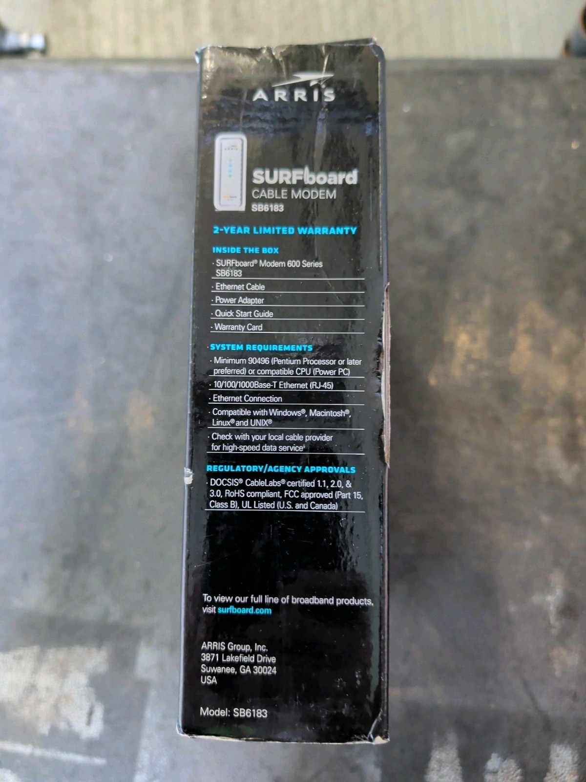 ARRIS- SURFboard Model SB6183