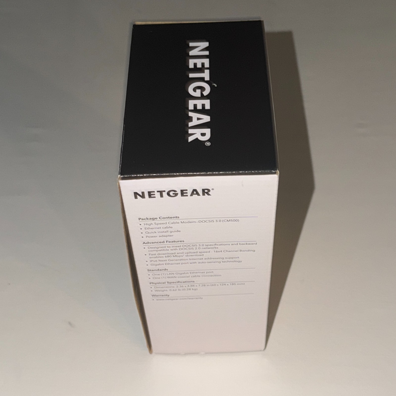 NETGEAR CM500 High Speed Cable Modem DOCSIS 3.0 Up To 680Mbps 16×4 Channel Bondi
