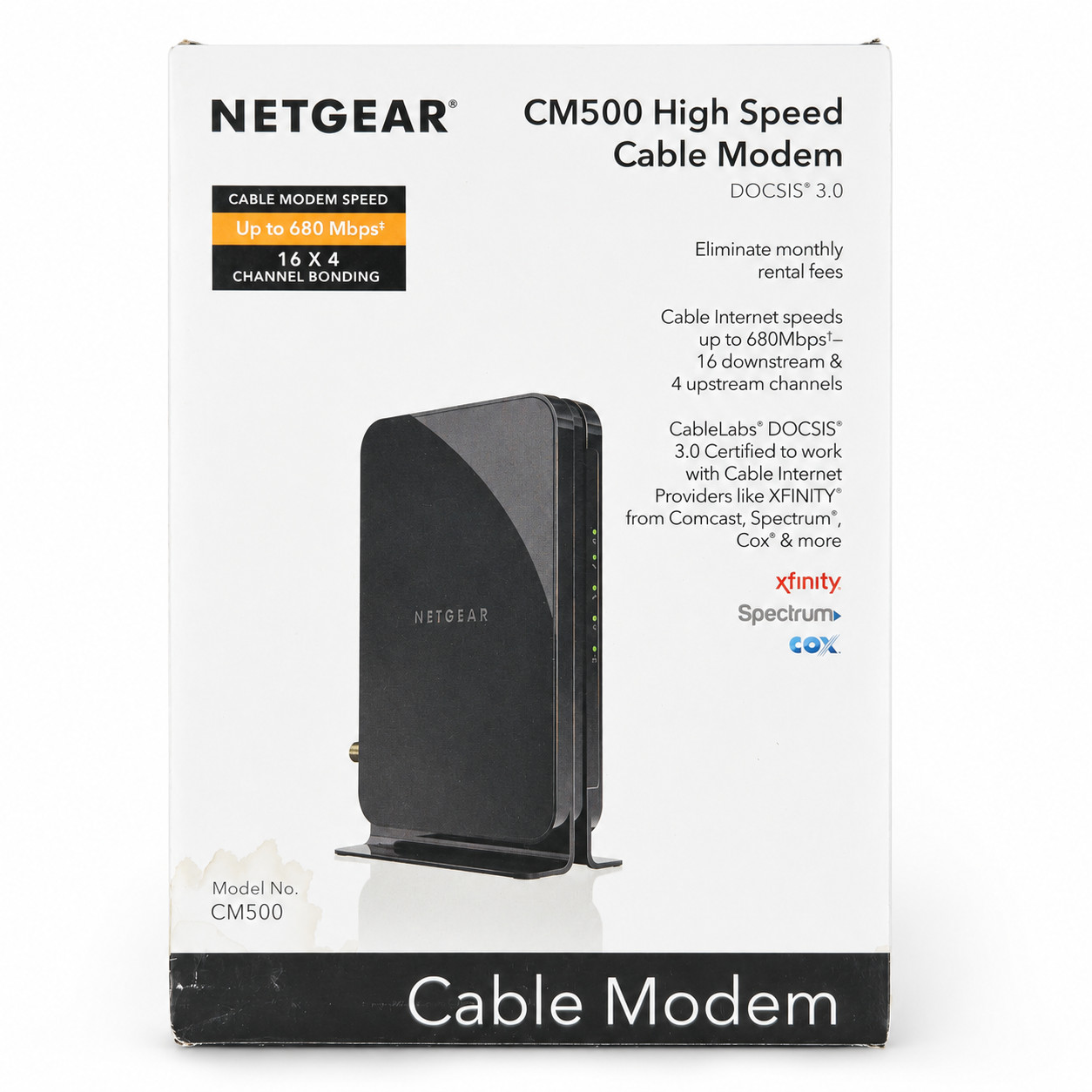 NETGEAR CM500 Cable Modem DOCSIS 3.0 680Mbps Xfinity Spectrum Cox Mediacom