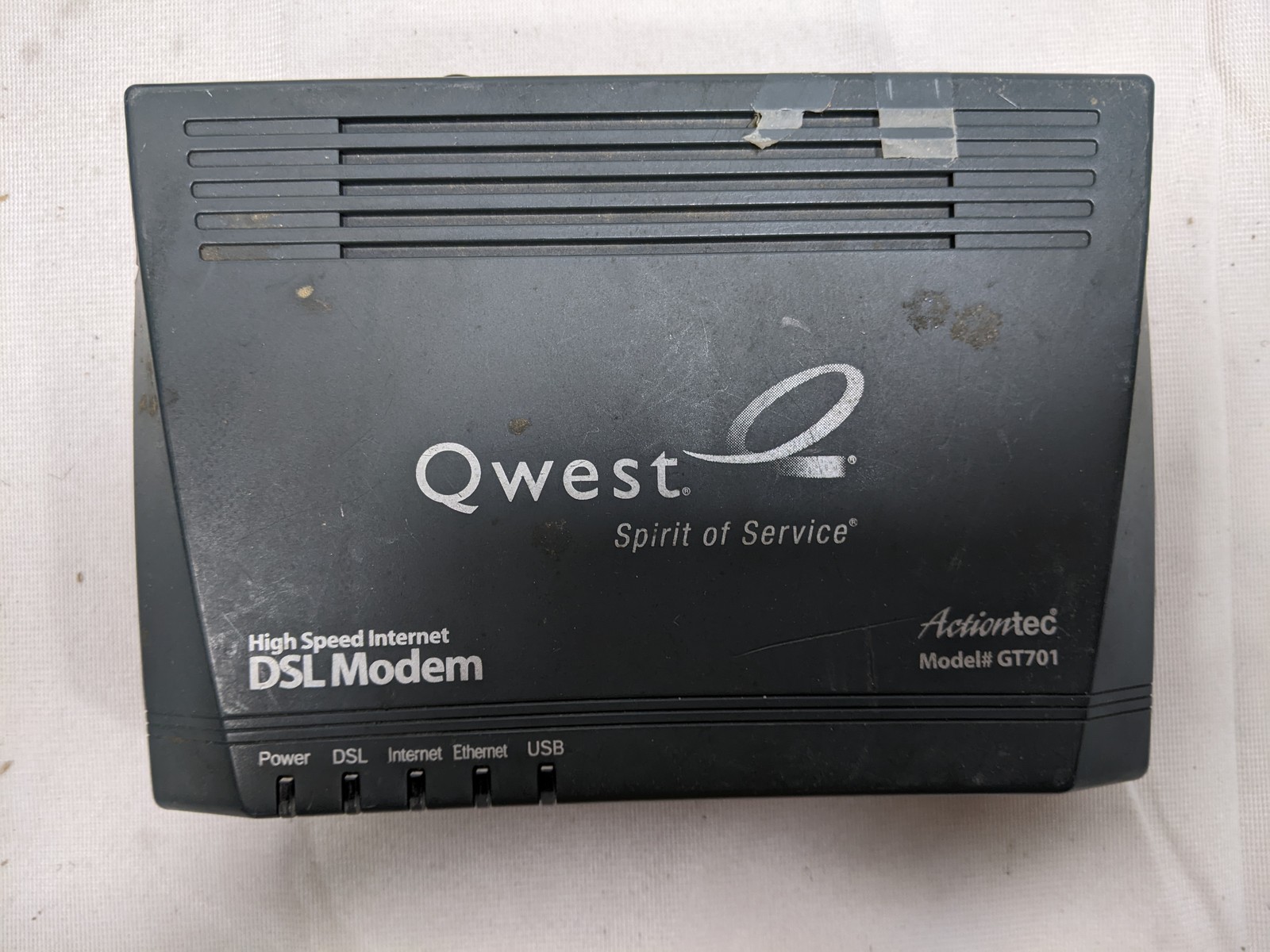 Qwest DSL Modem Actiontec #GT701 with Wires+ Dremel Case+ Dell Training Videos