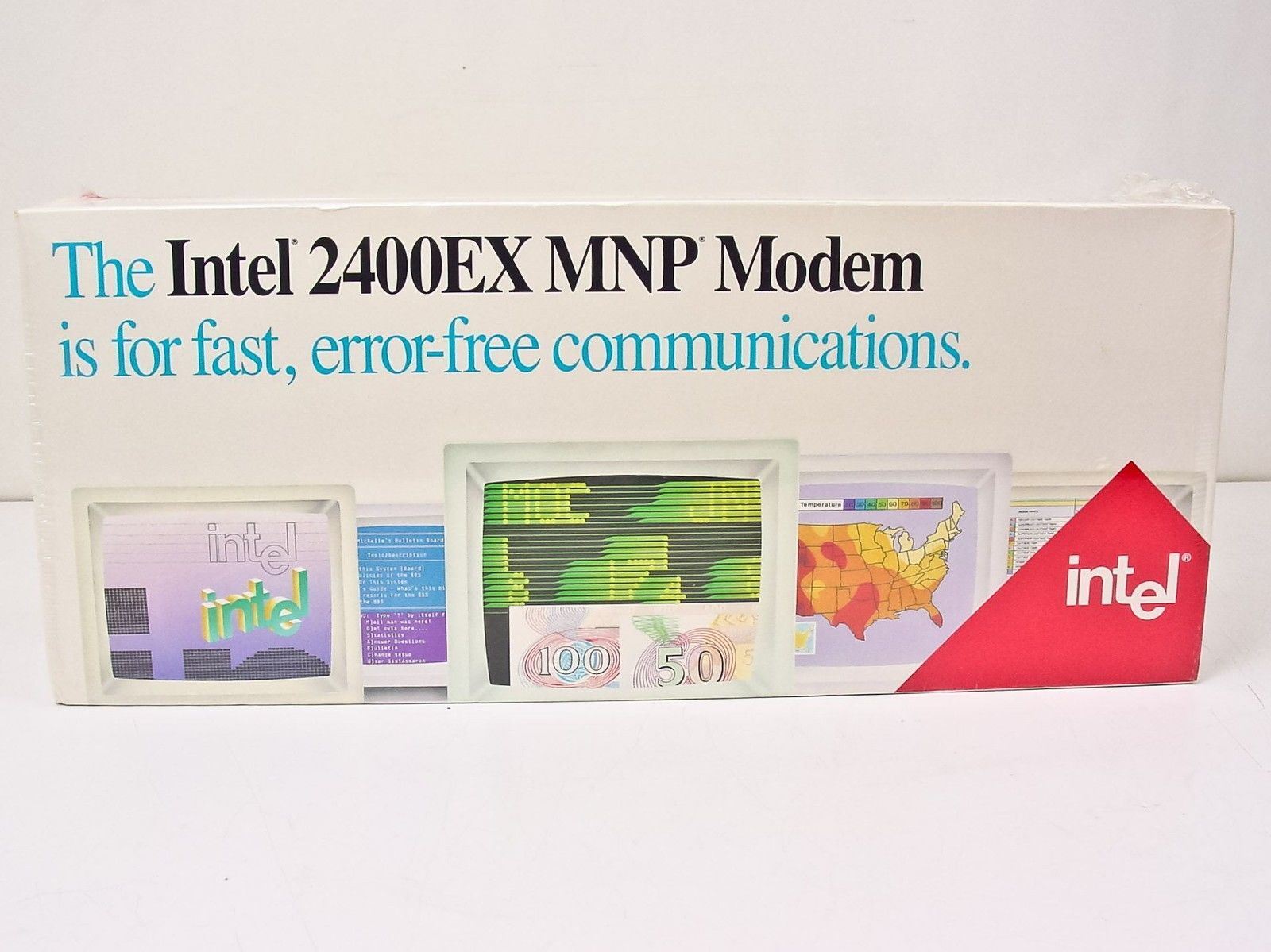 Intel PCEM7424 2400EX MNP Class 5 Modem – New Open Box