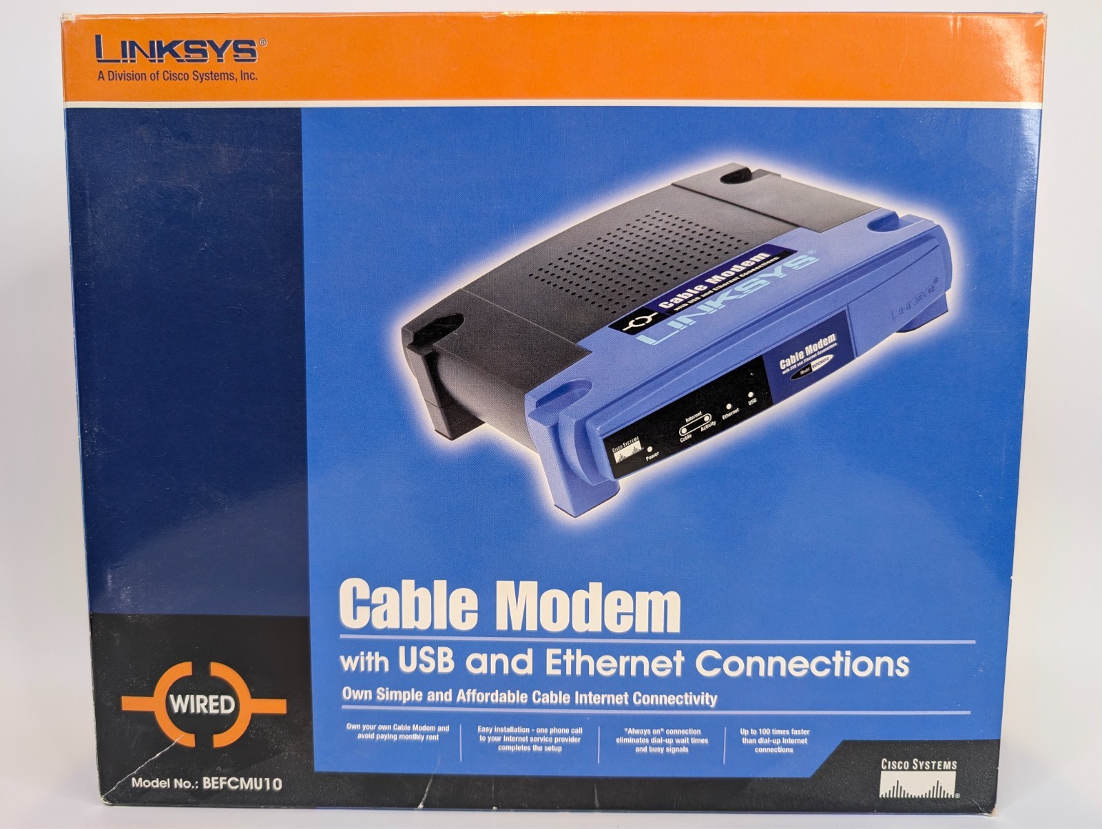 Linksys BEFCMU10 Cable Modem – BOXED