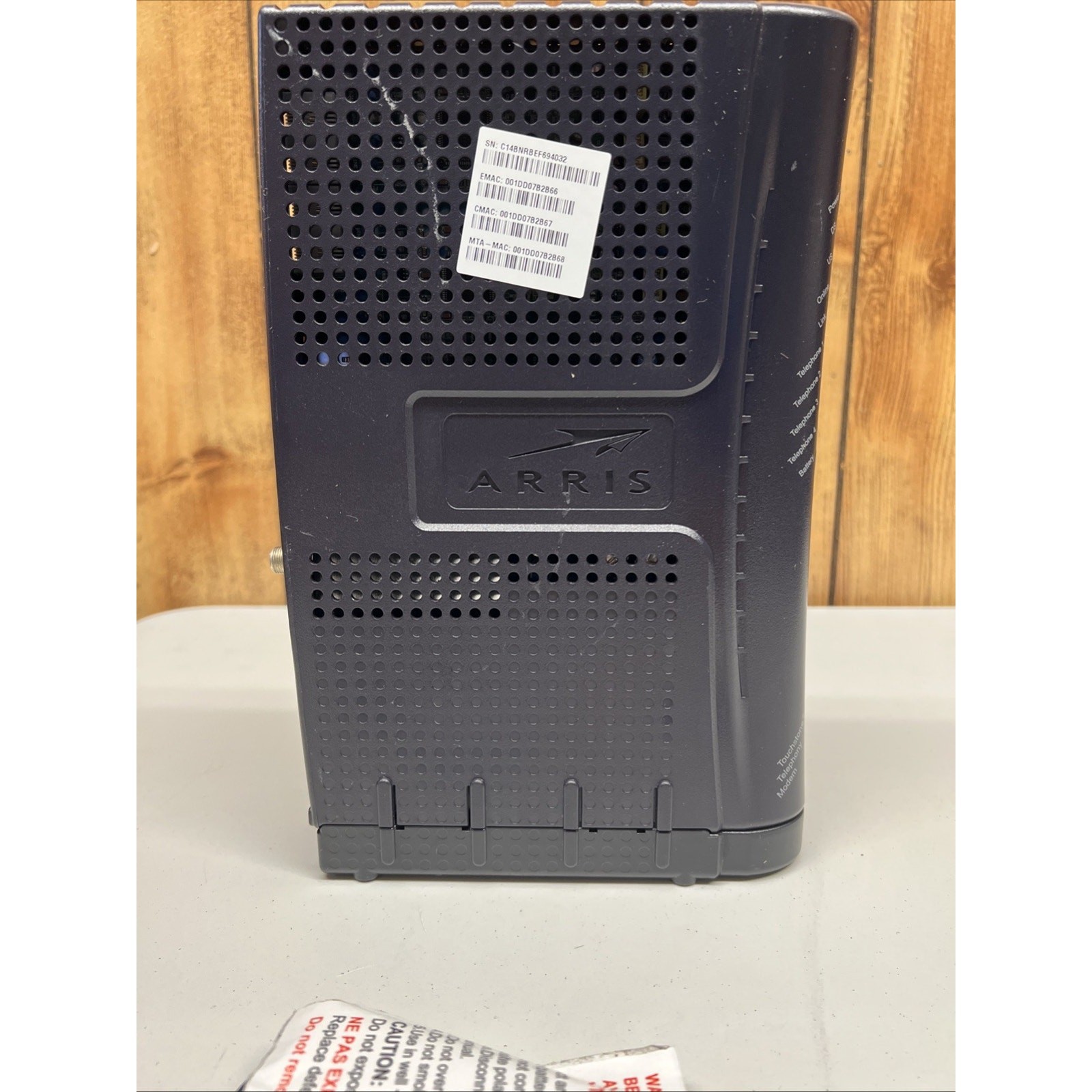 Arris TM604G/CT Touchstone Telephony Cable Modem TM04AHDG6CT
