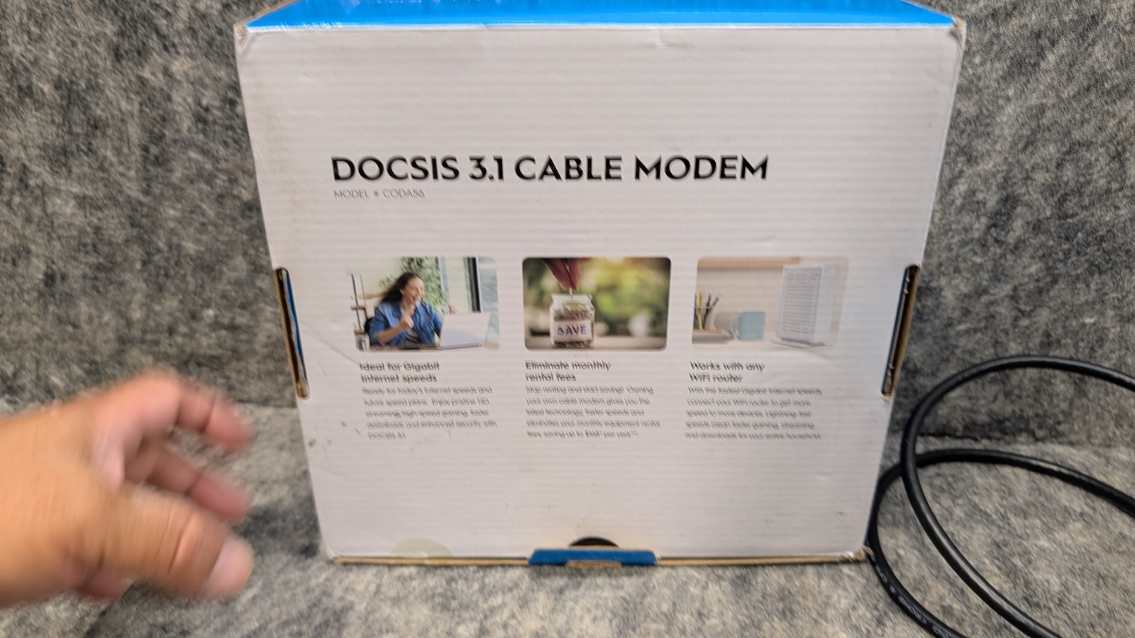 Hitron CODA56 DOCSIS 3.1 Cable Modem 2.5GbE White – Cox/Spectrum/Xfinity 🔥New🔥