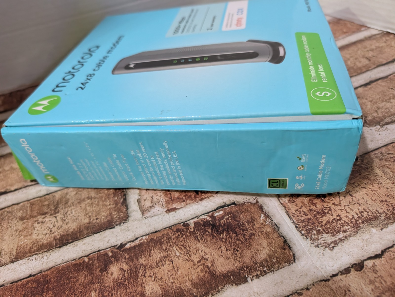 Motorola MB7621 DOCSIS 3.0 Cable Modem 24×8 1000 Mbps Gigabit Tested Works Box
