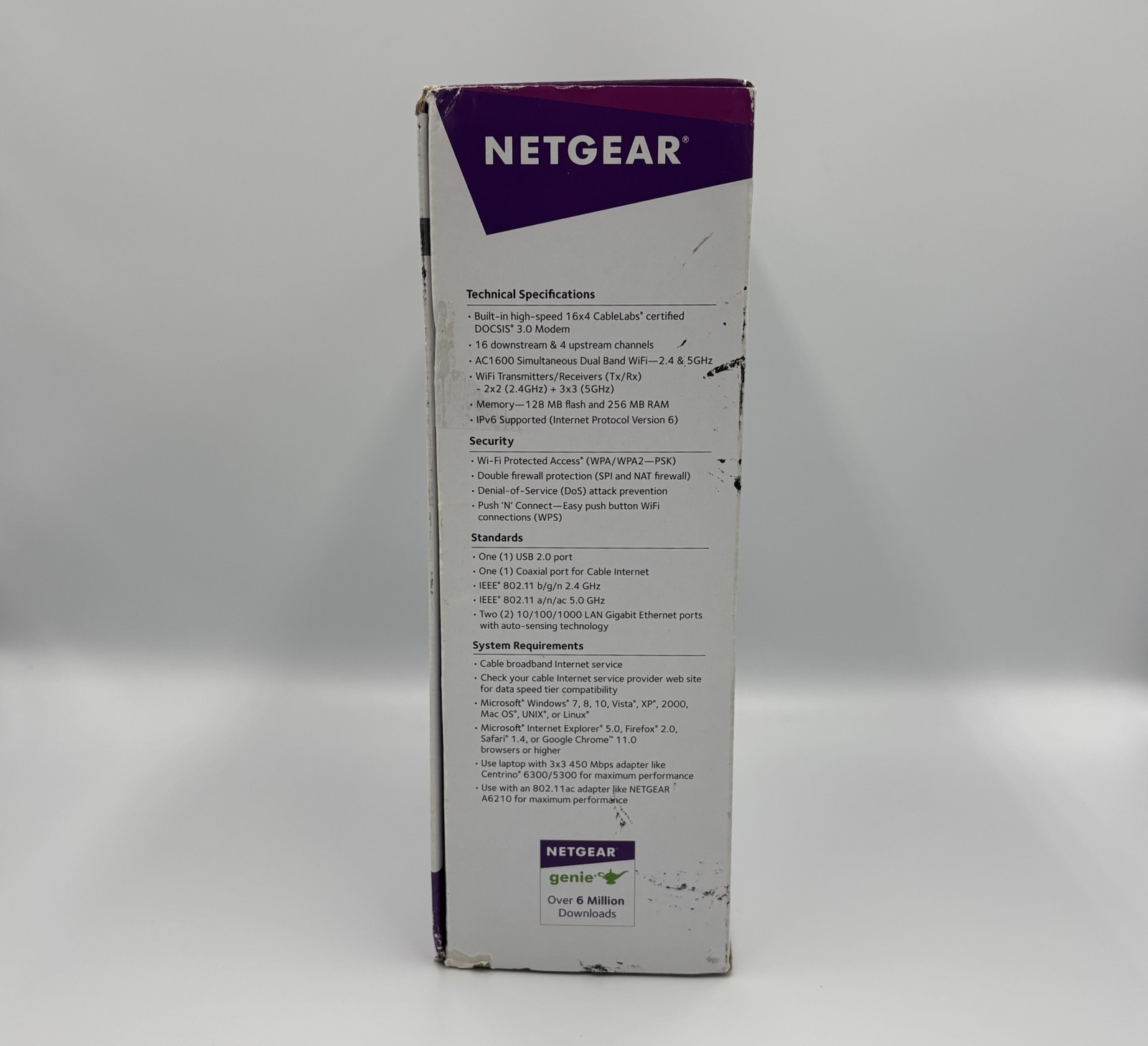NETGEAR AC1600 WiFi Cable Modem Router C6250 Home Tech Fast WiFi TESTED WORKS