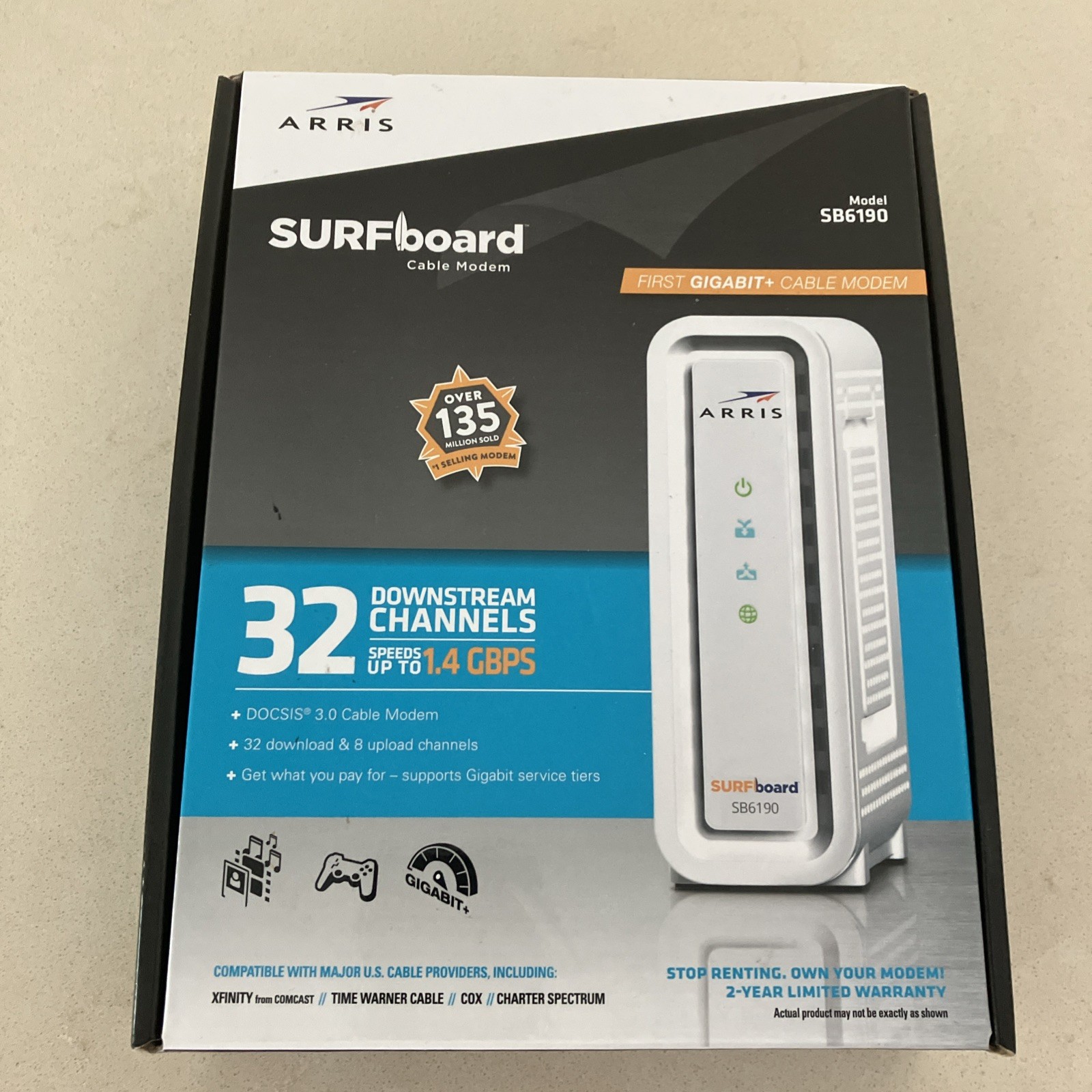 ARRIS SURFboard DOCSIS 3.0 Cable Modem – SB6190