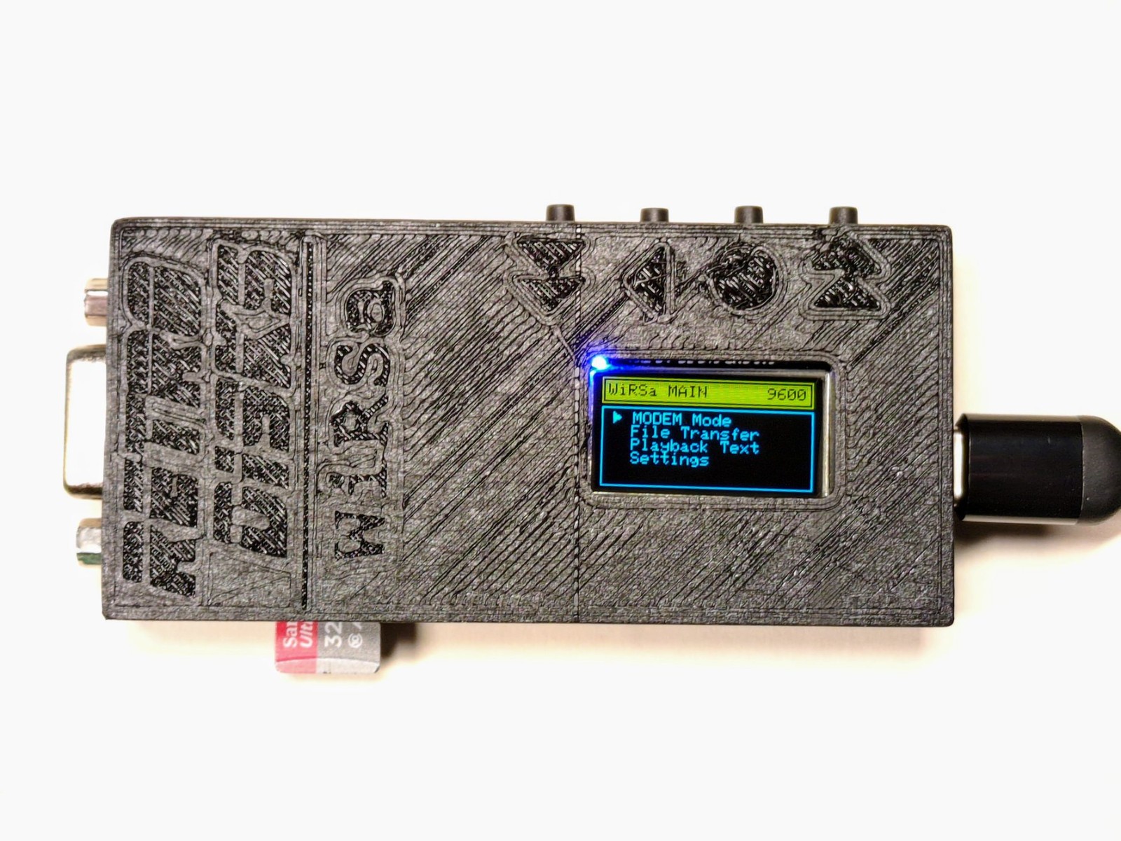 WiRSa v3 Wifi RS232 Serial Modem adapter with SD Reader, SLIP, PPP, Telnet
