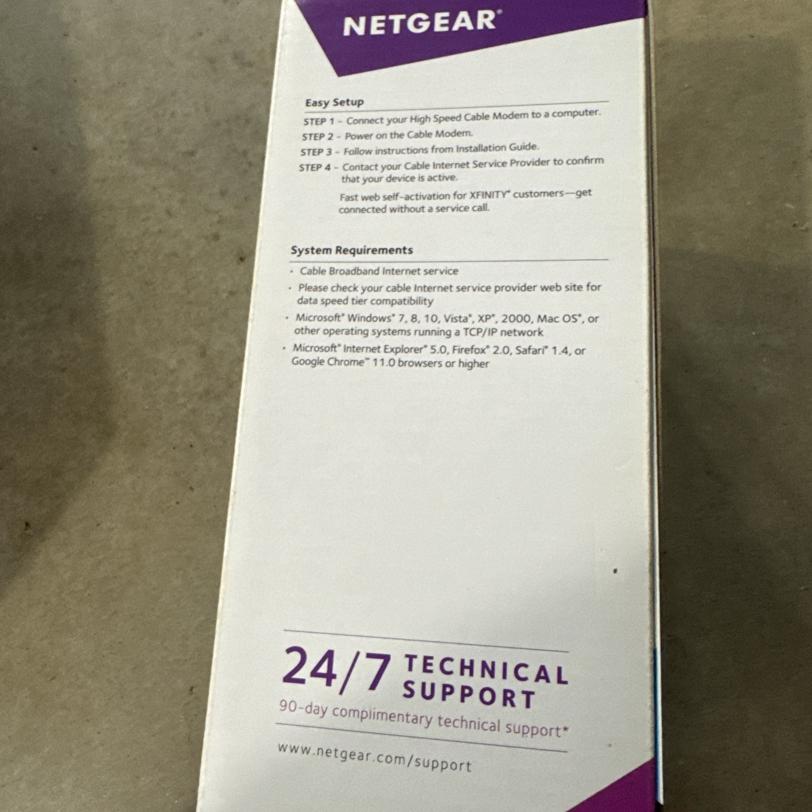 NETGEAR CM500V Cable Modem for Internet & Voice