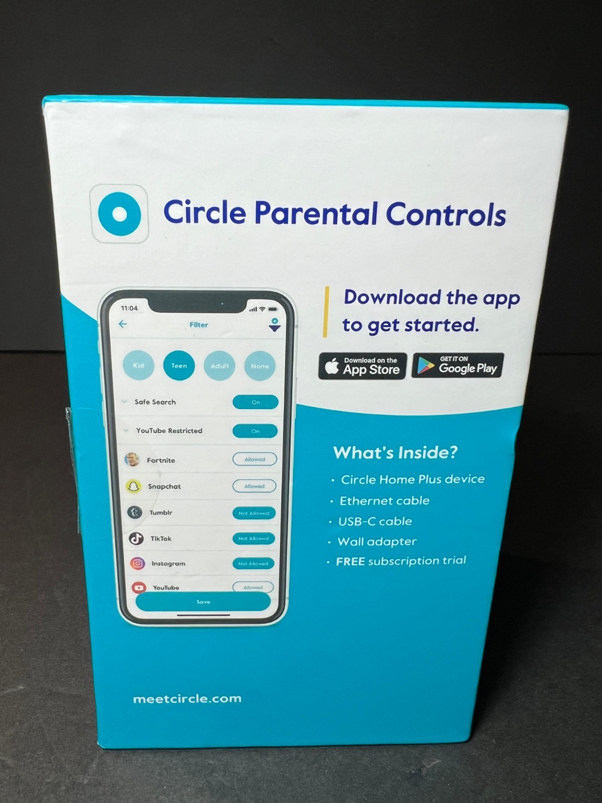 Circle CIR2001 Wireless Parental Controls Device White COMPLETE TESTED E01