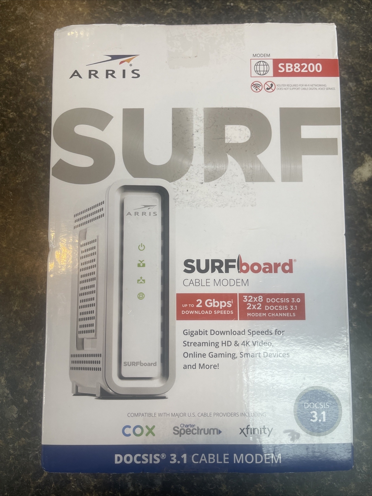 ARRIS SB8200 Surfboard DOCSIS 3.1 Cable Modem – NEW Open Box By ARRIS