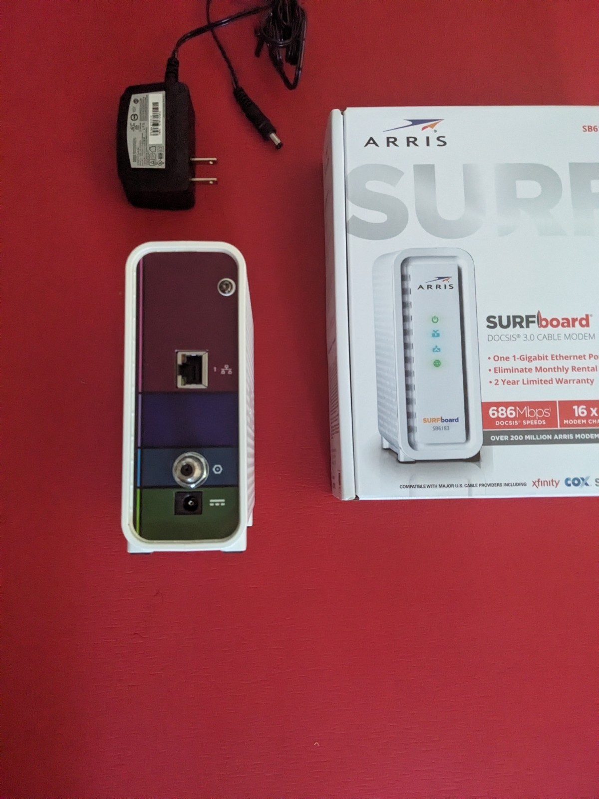 ARRIS SURFboard SB6183 DOCSIS 3.0 Cable Modem – White