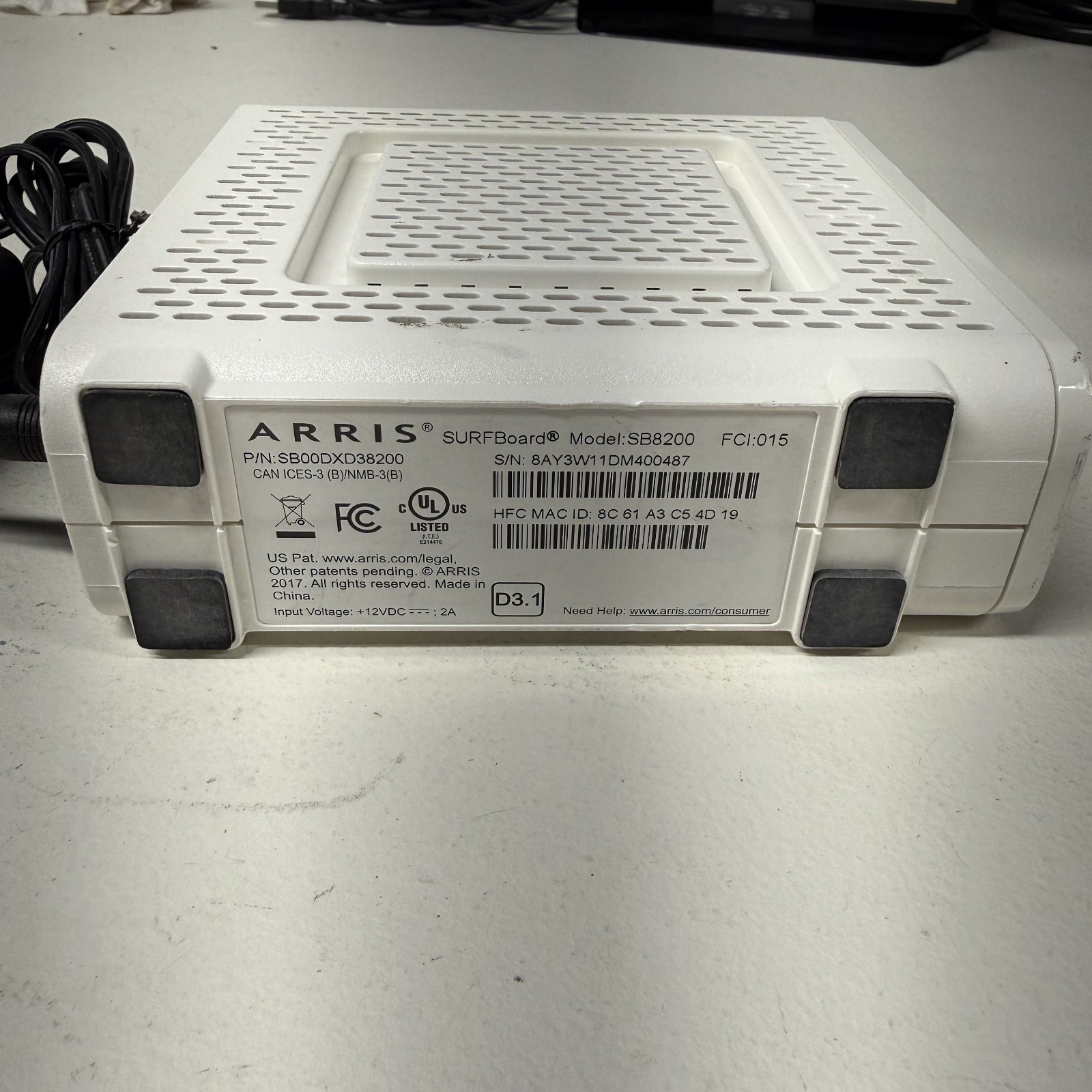 ARRIS SURFboard SB8200 DOCSIS 3.1 Cable Modem – Gigabit Ready