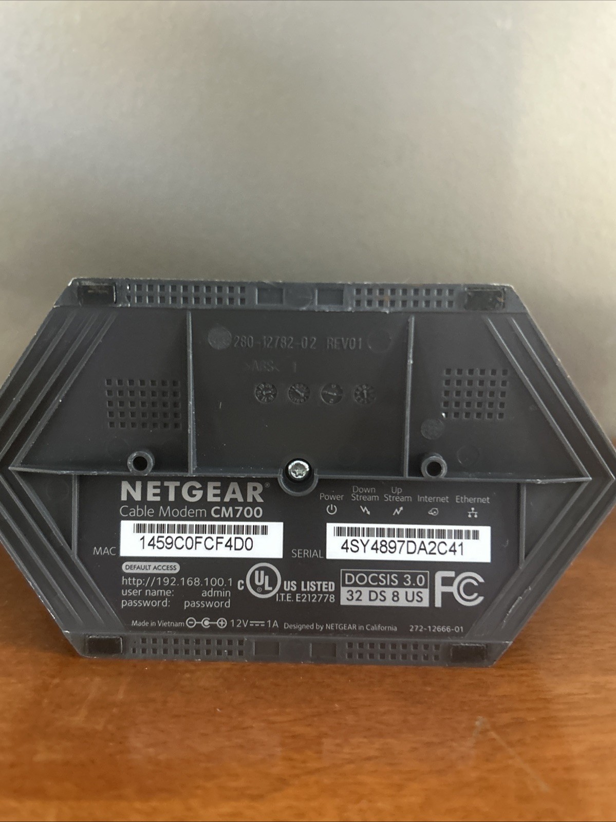 NETGEAR CM600-1AZNAS 960Mbps DOCSIS 3.0 Cable Modem