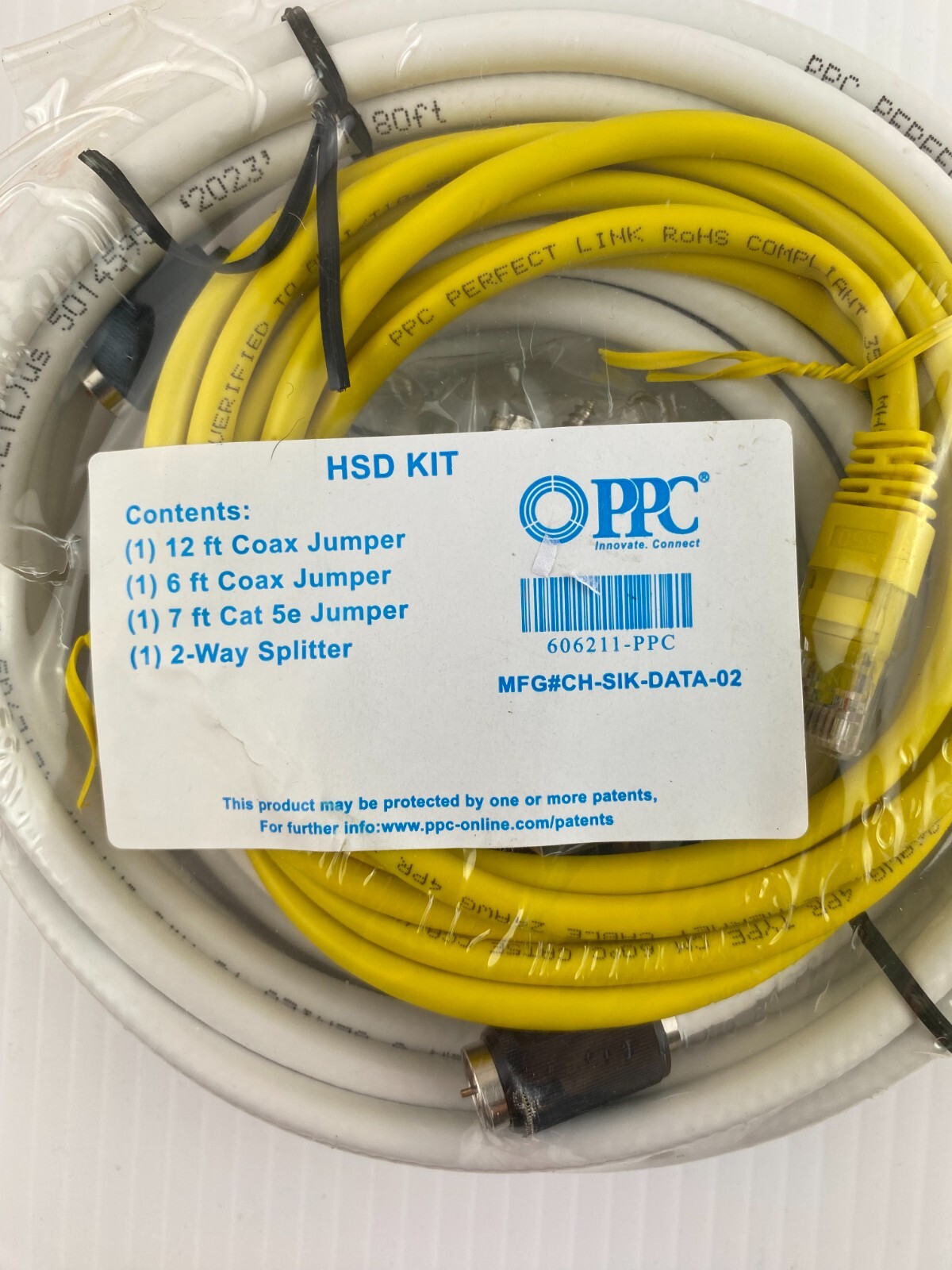 PPC HSD Kit Coax Jumper 12-Ft 606211-PPC – 12ft / 6 ft / 7 ft Coax Jumper